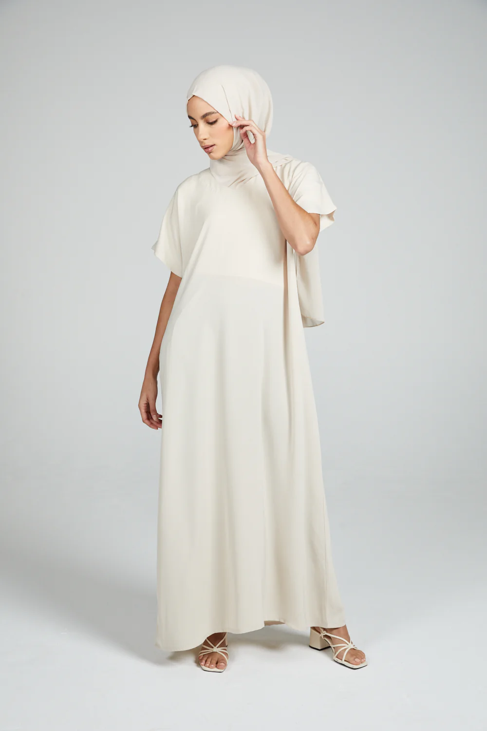 Premium Nidha Inner Slip Dress - Almond Milk - Image 3