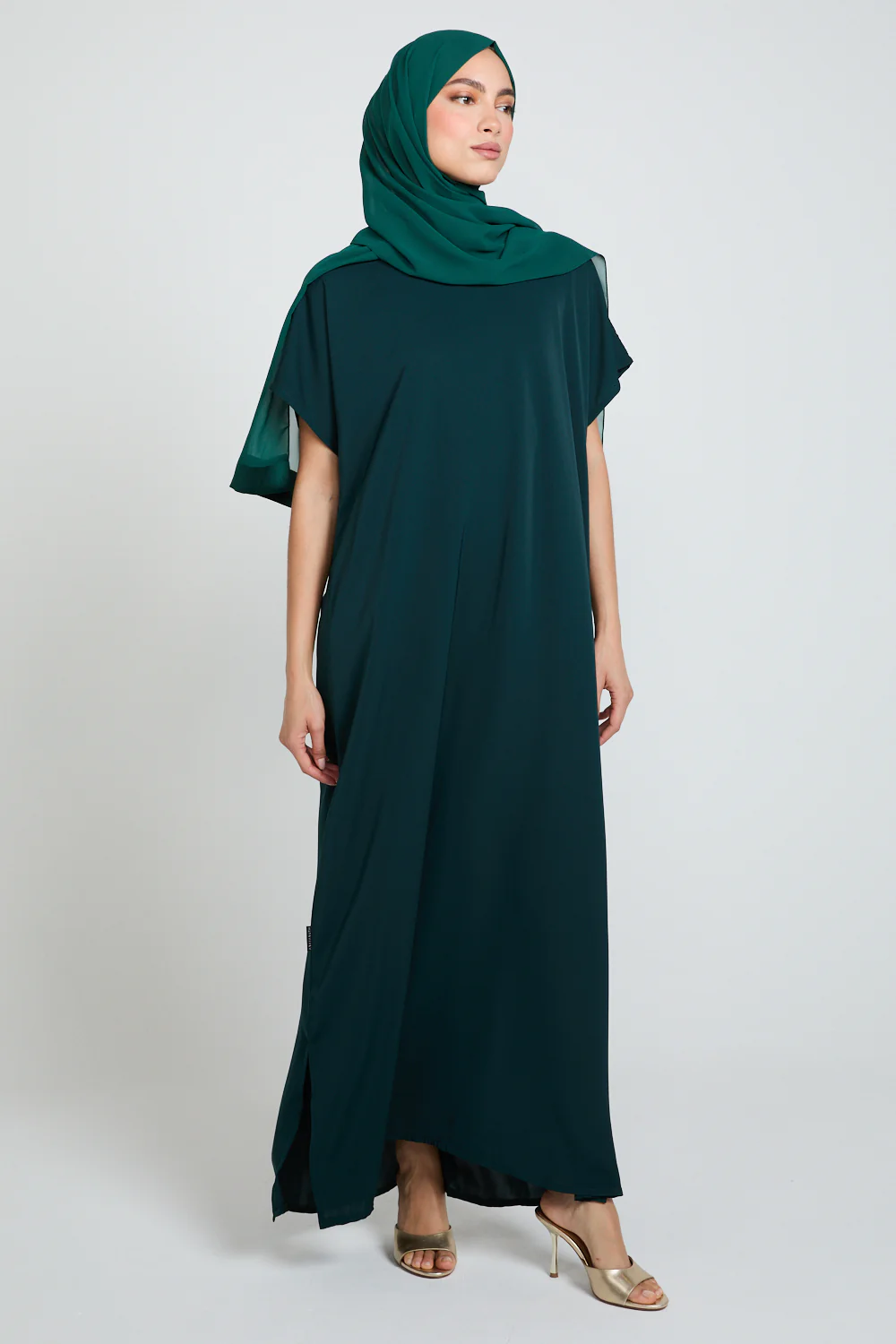 Premium Nidha Inner Slip Dress - Deep Forest Green