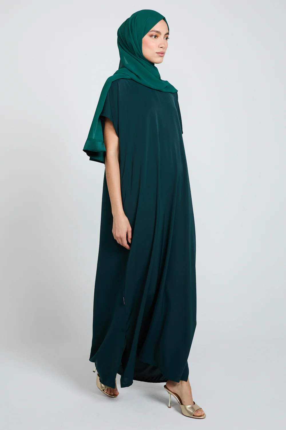 Premium Nidha Inner Slip Dress - Deep Forest Green - Image 4