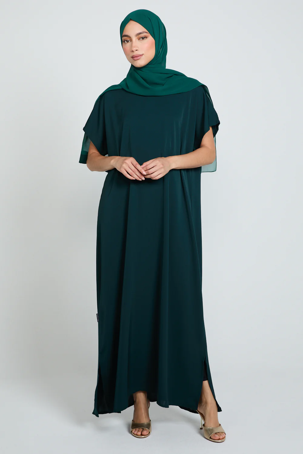 Premium Nidha Inner Slip Dress - Deep Forest Green - Image 5