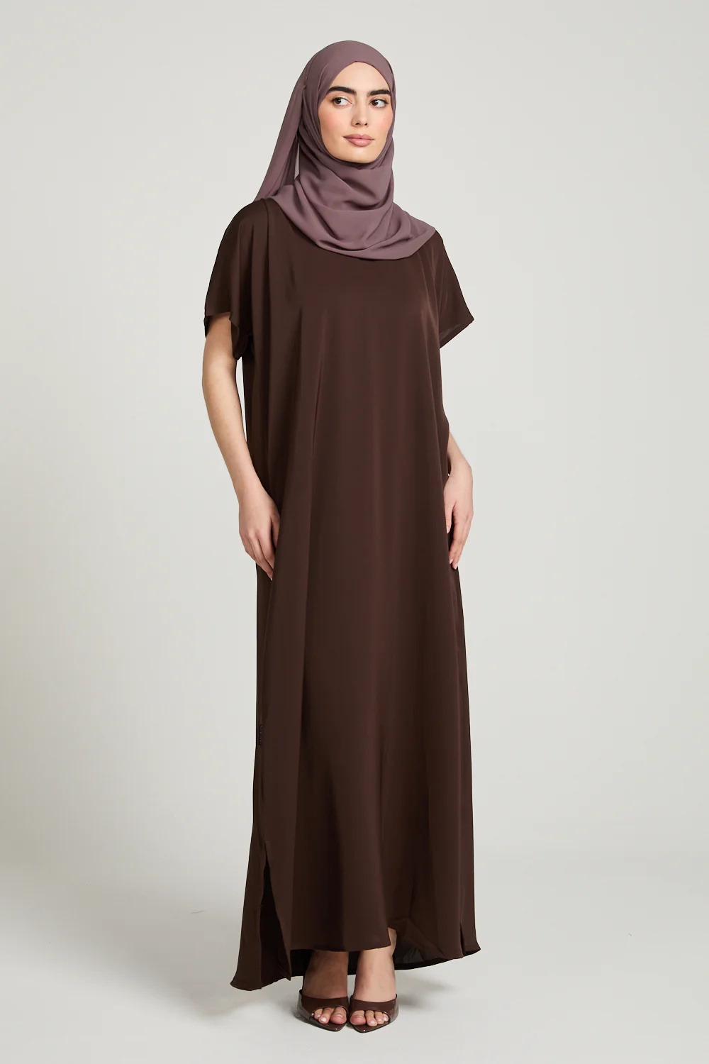 Premium Nidha Inner Slip Dress - Mahogany Brown