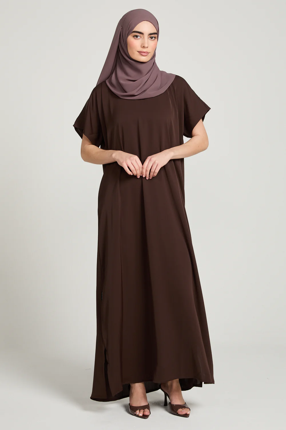 Premium Nidha Inner Slip Dress - Mahogany Brown - Image 3