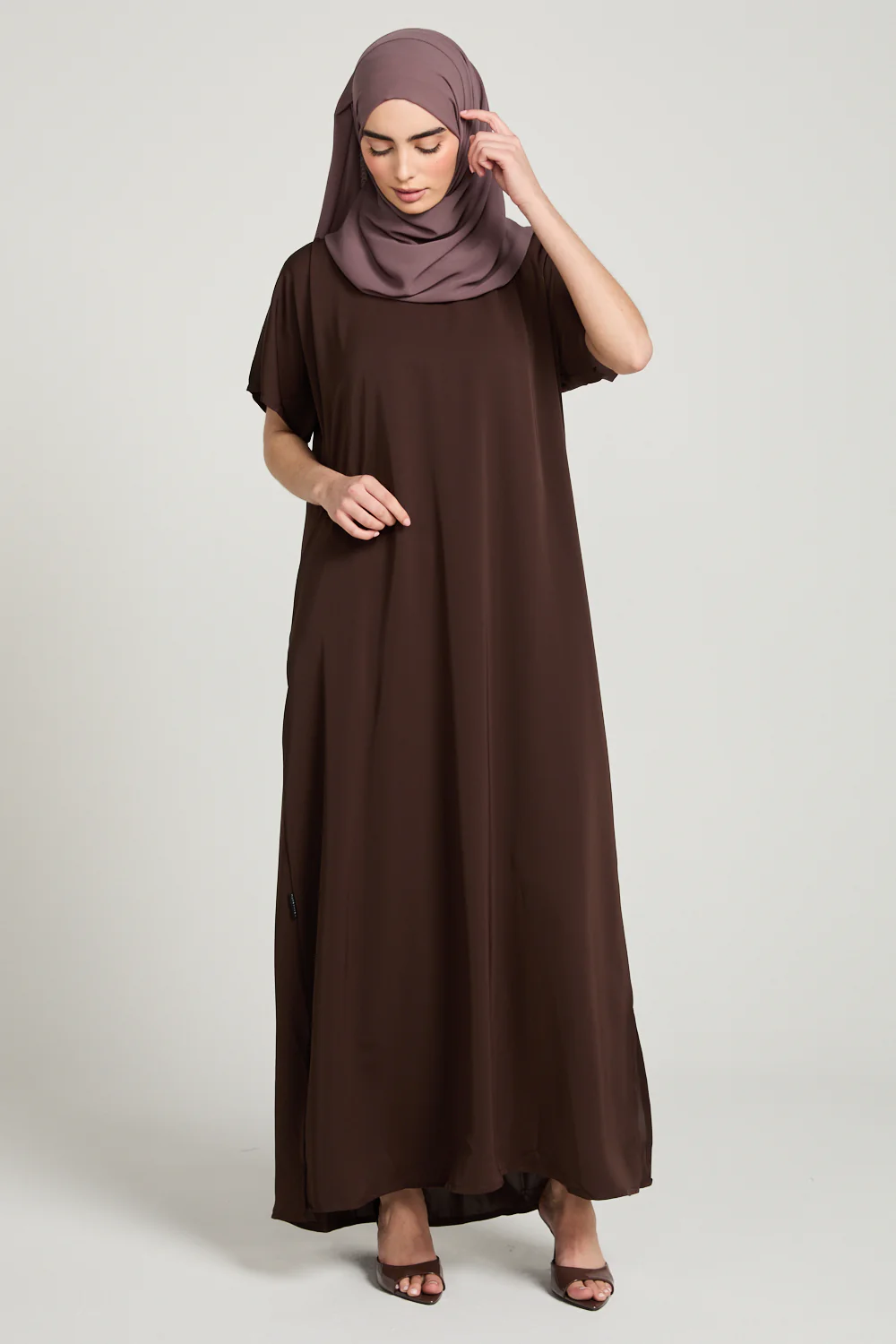 Premium Nidha Inner Slip Dress - Mahogany Brown - Image 4