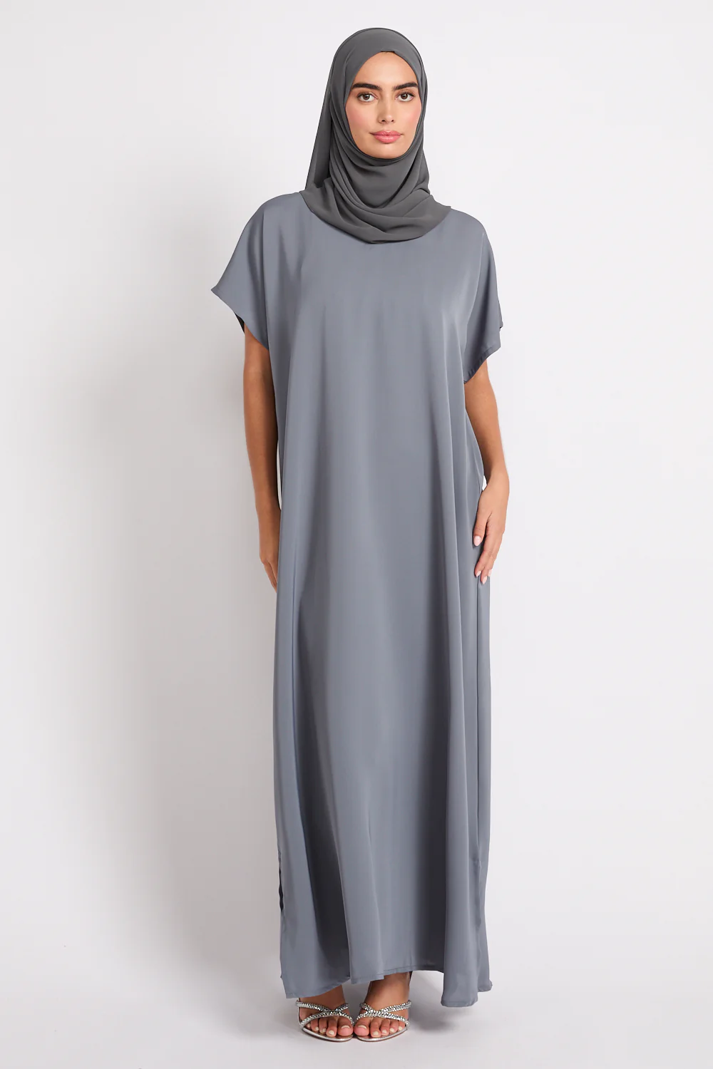 Premium Nidha Inner Slip Dress - Moonstone Grey