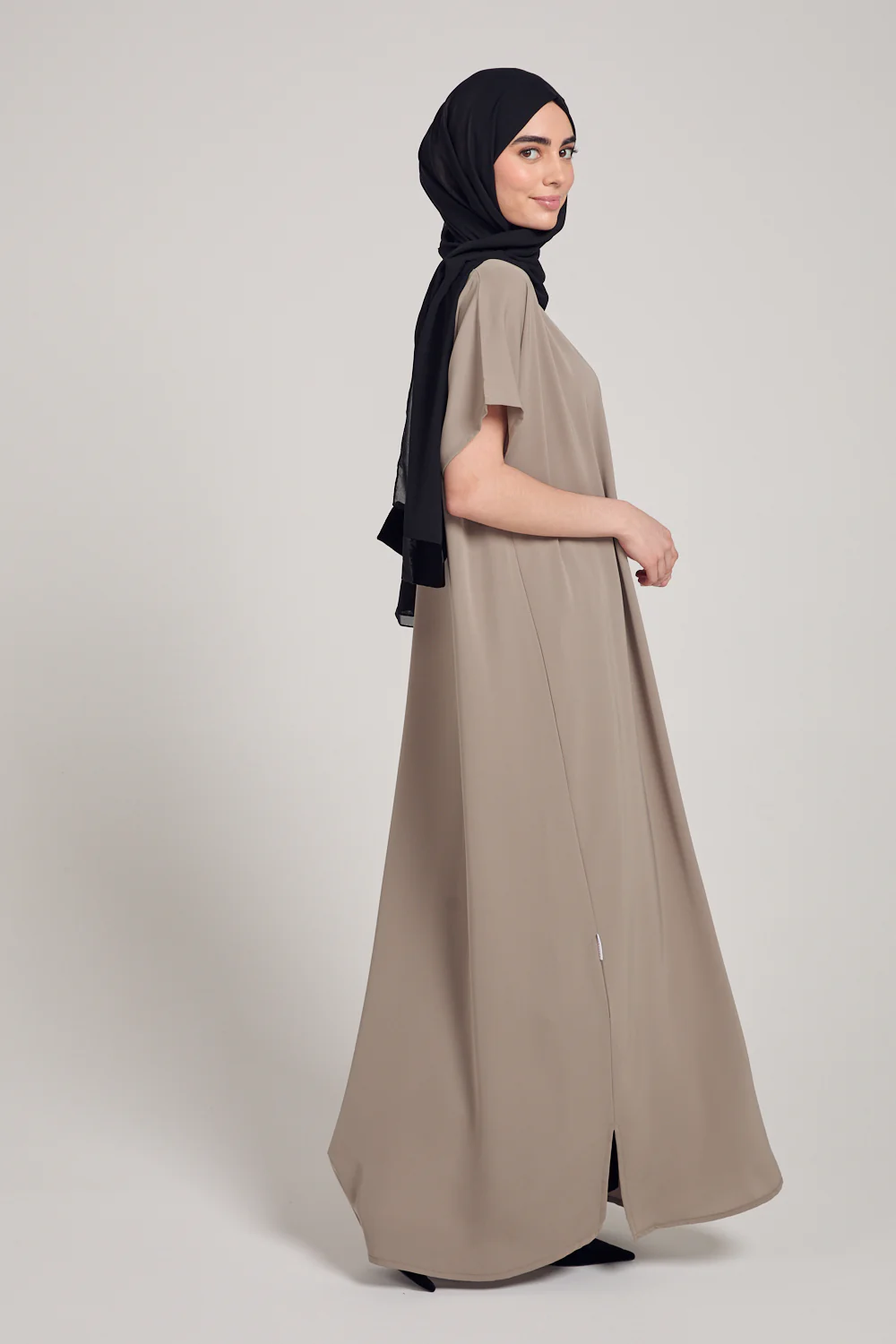 Premium Nidha Inner Slip Dress - Olive Grey - Image 3