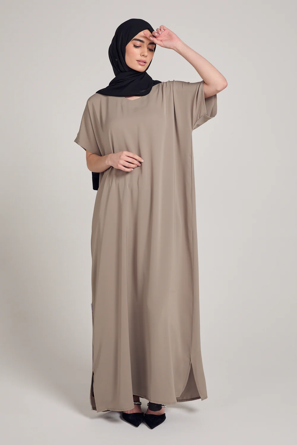 Premium Nidha Inner Slip Dress - Olive Grey - Image 6