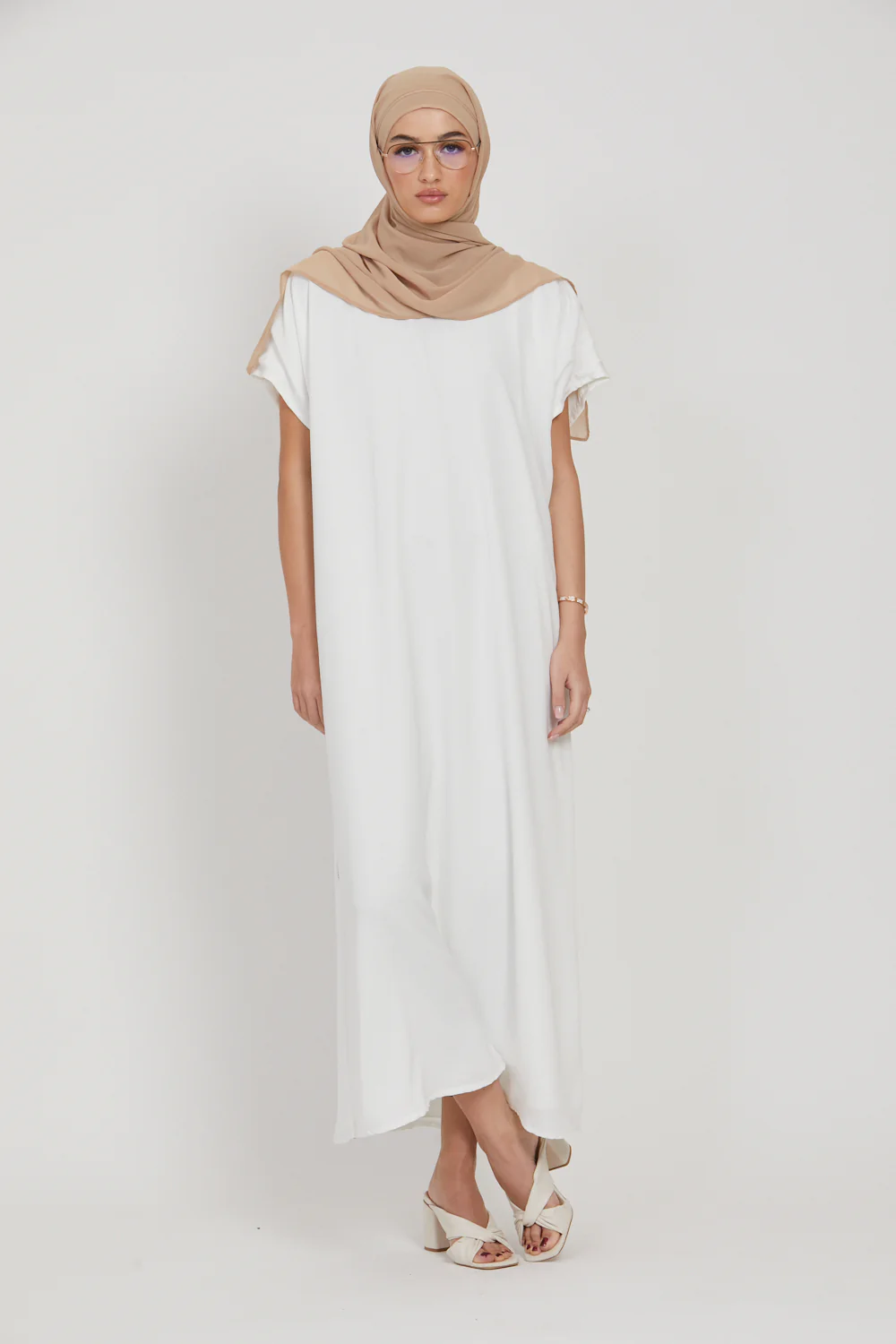 Premium Nidha Inner Slip Dress - White - WITH LINING - Image 2