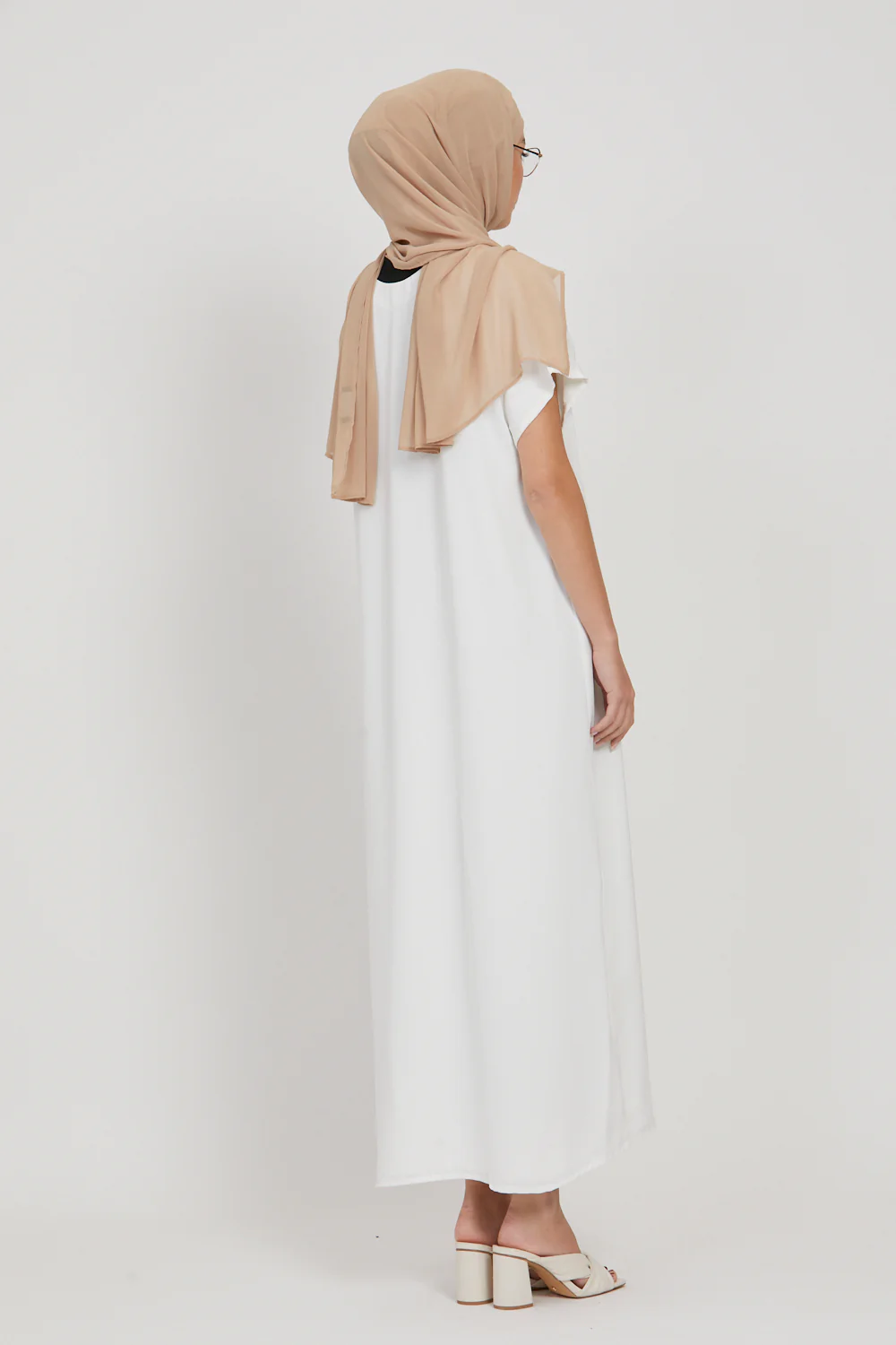 Premium Nidha Inner Slip Dress - White - WITH LINING - Image 4