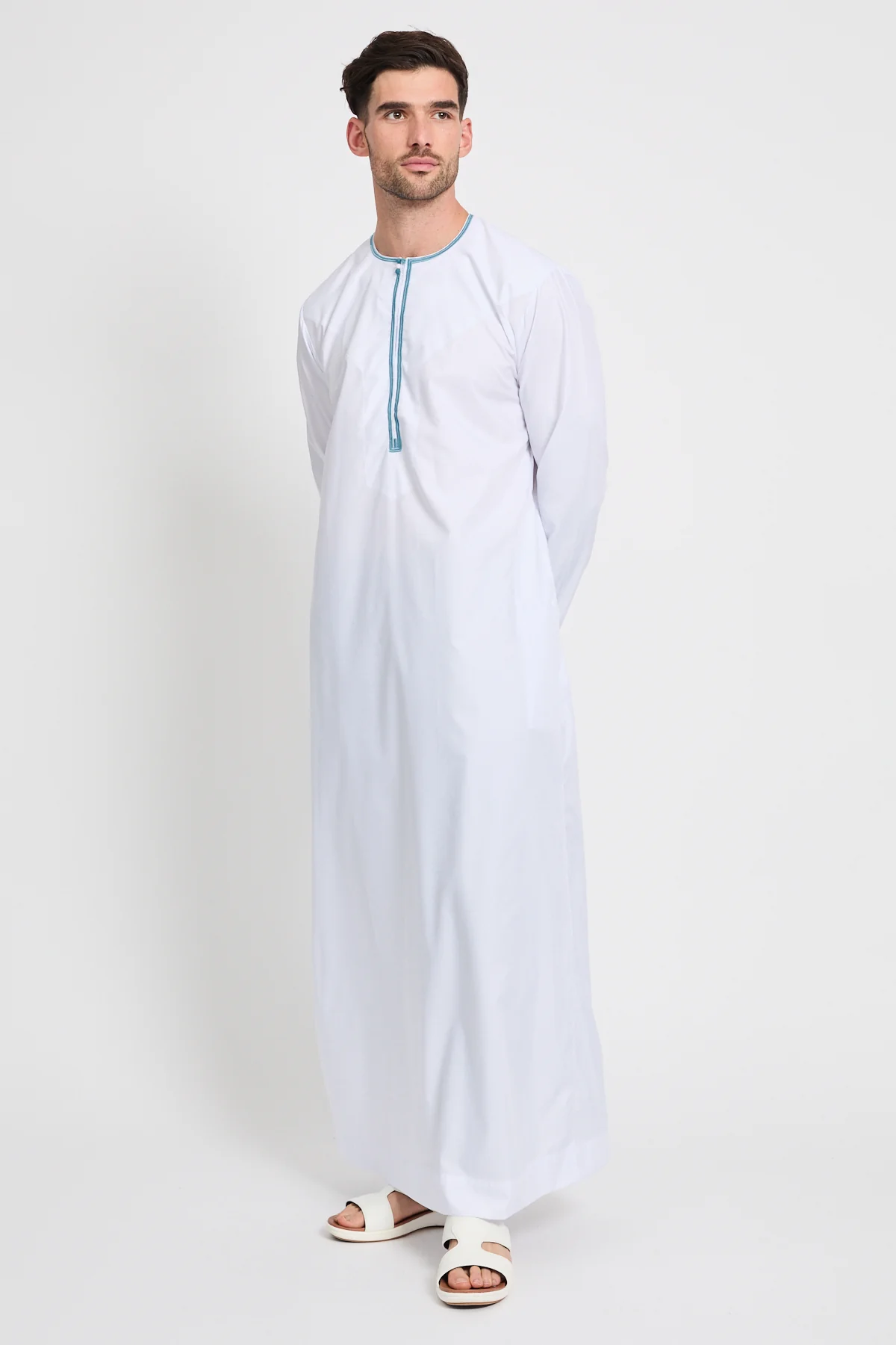 Premium Omani Thobe – Blue Heirloom - Image 9
