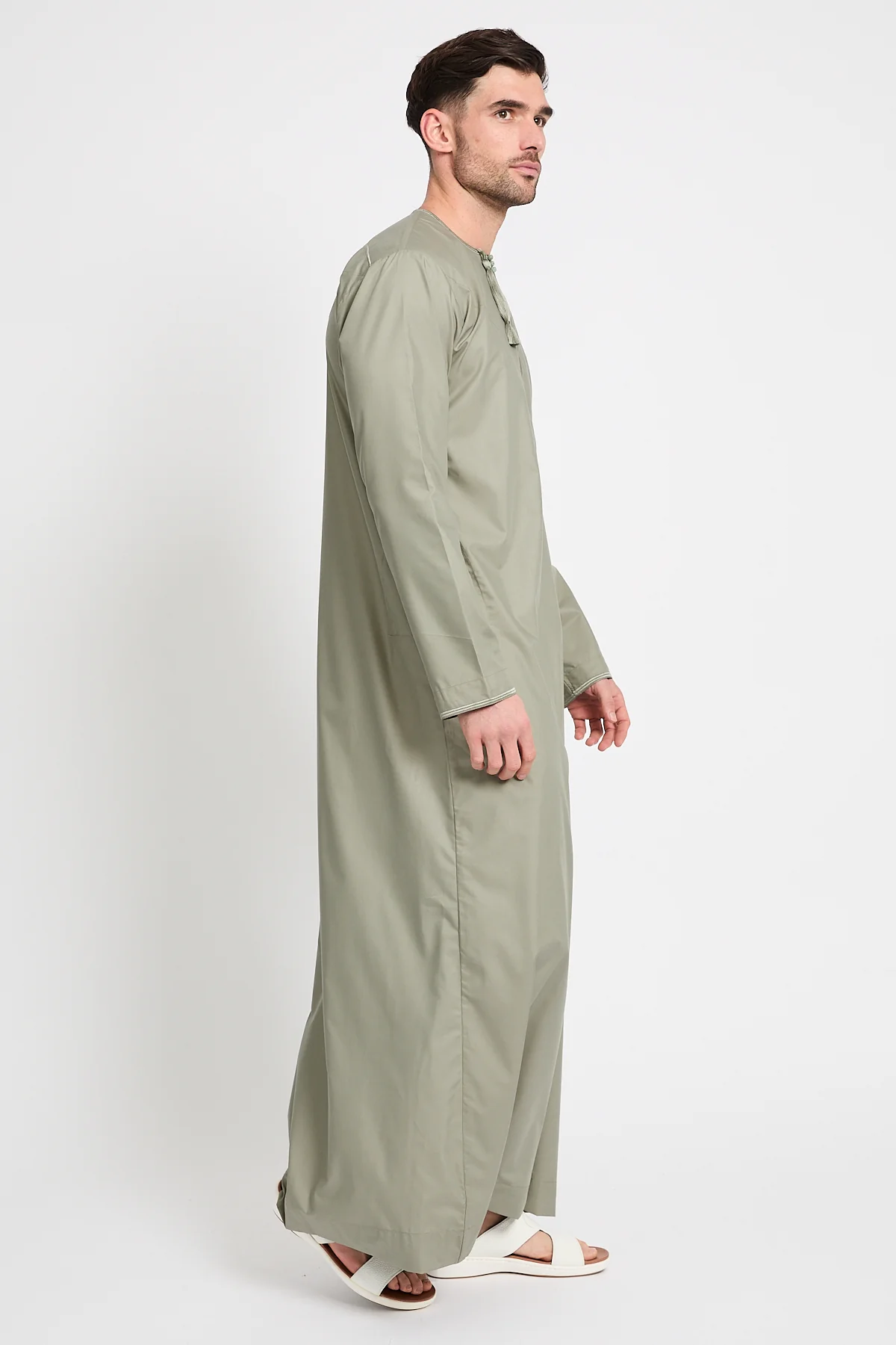 Premium Omani Thobe - Desert Sage - Image 8