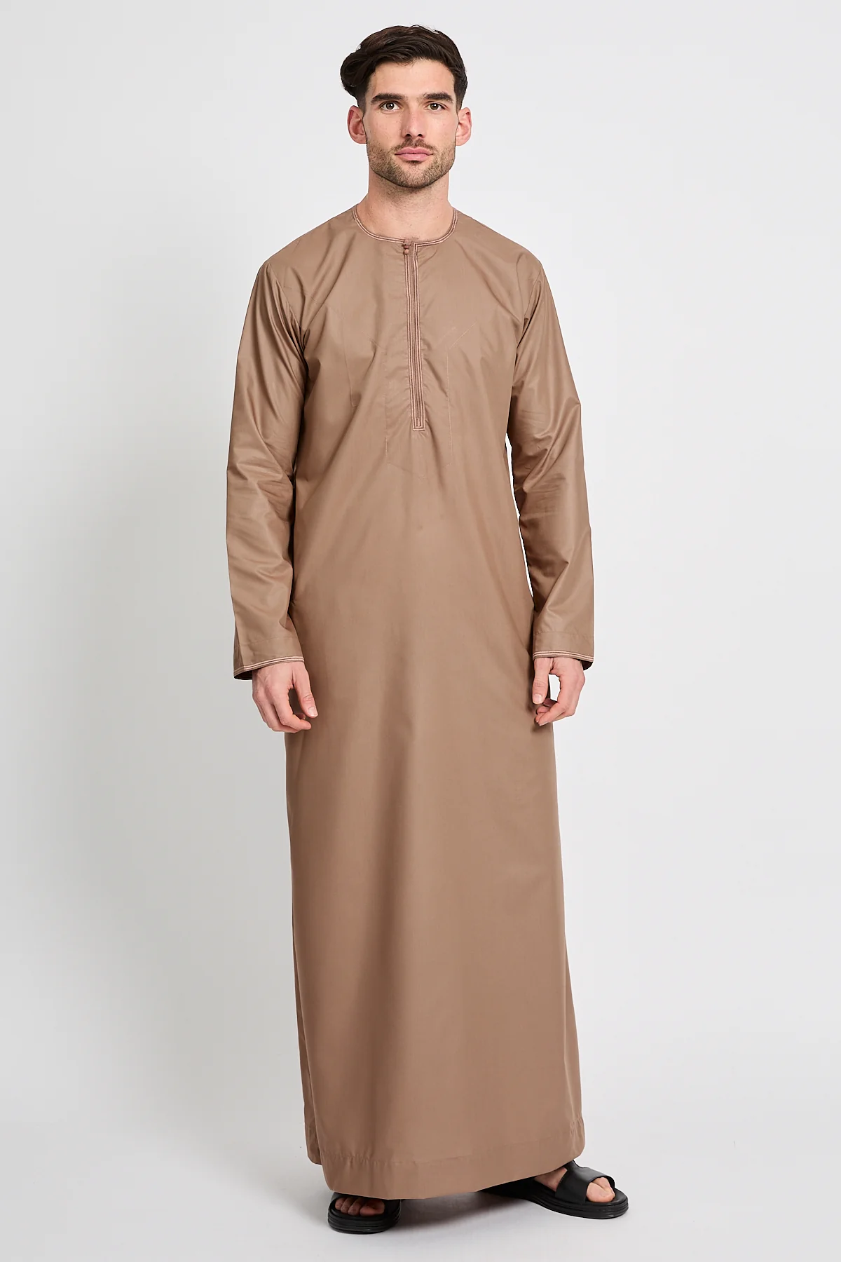 Premium Omani Thobe – Dusty Caramel - Image 7
