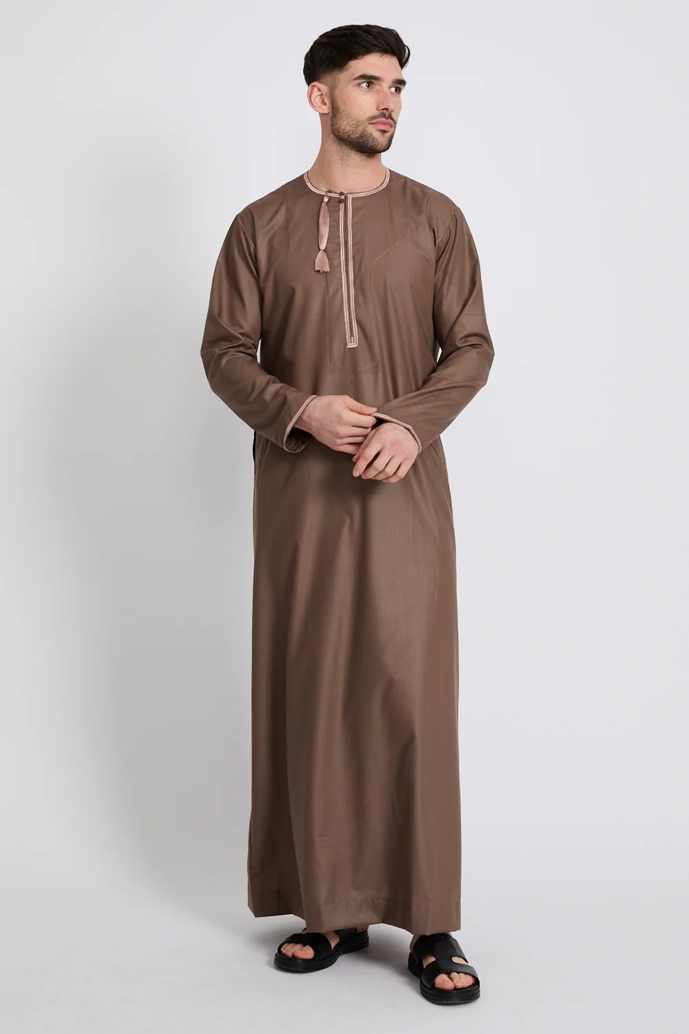 Premium Omani Thobe - Dusty Mocha