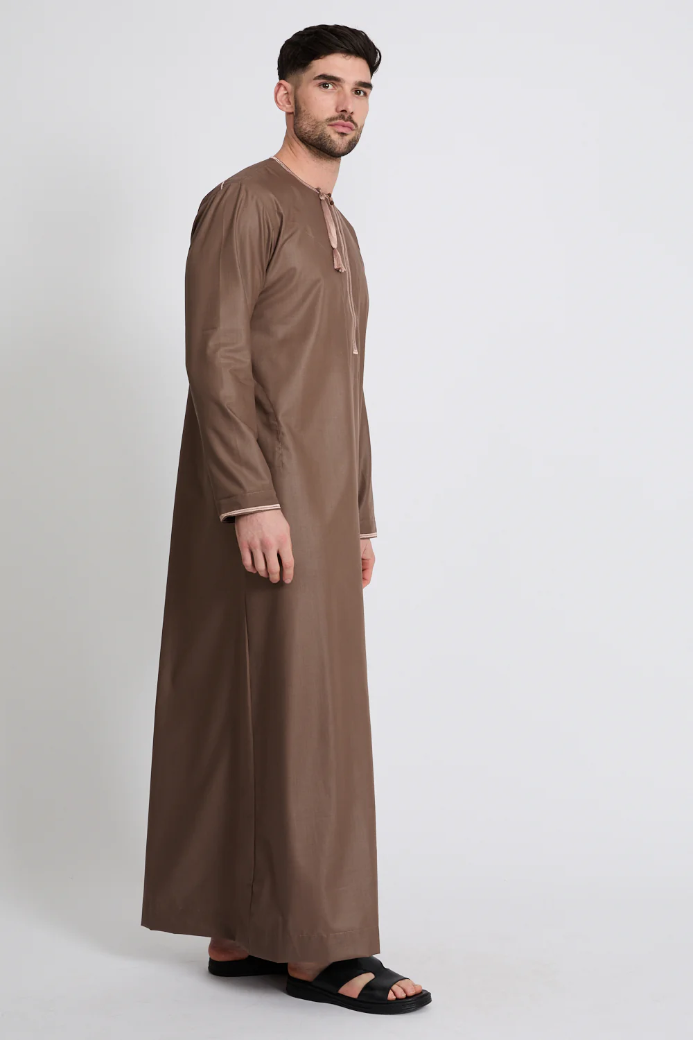 Premium Omani Thobe - Dusty Mocha - Image 6