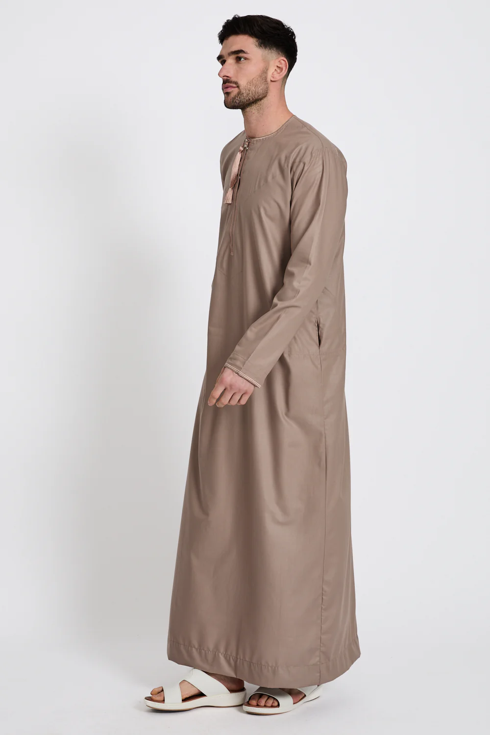 Premium Omani Thobe - Mocha Meringue - Image 6