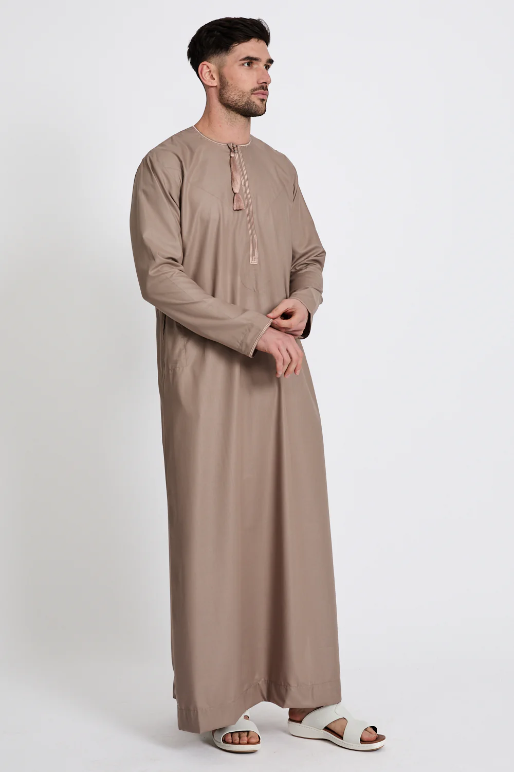 Premium Omani Thobe - Mocha Meringue - Image 7