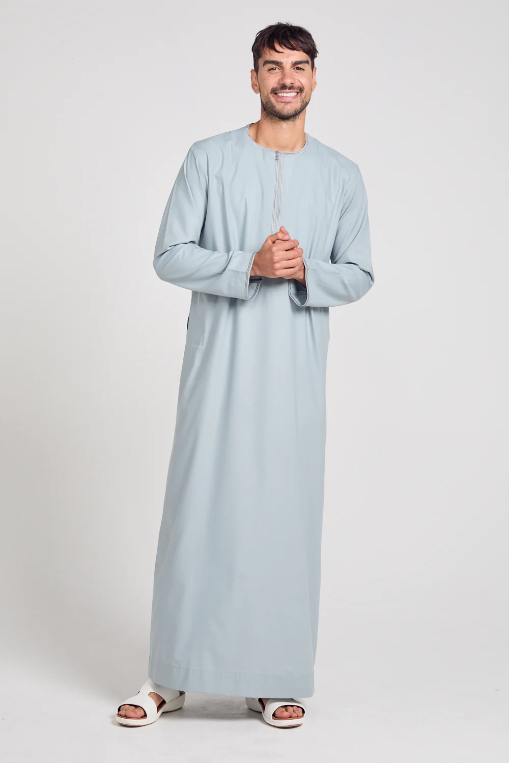 Premium Omani Thobe - Pearl Blue