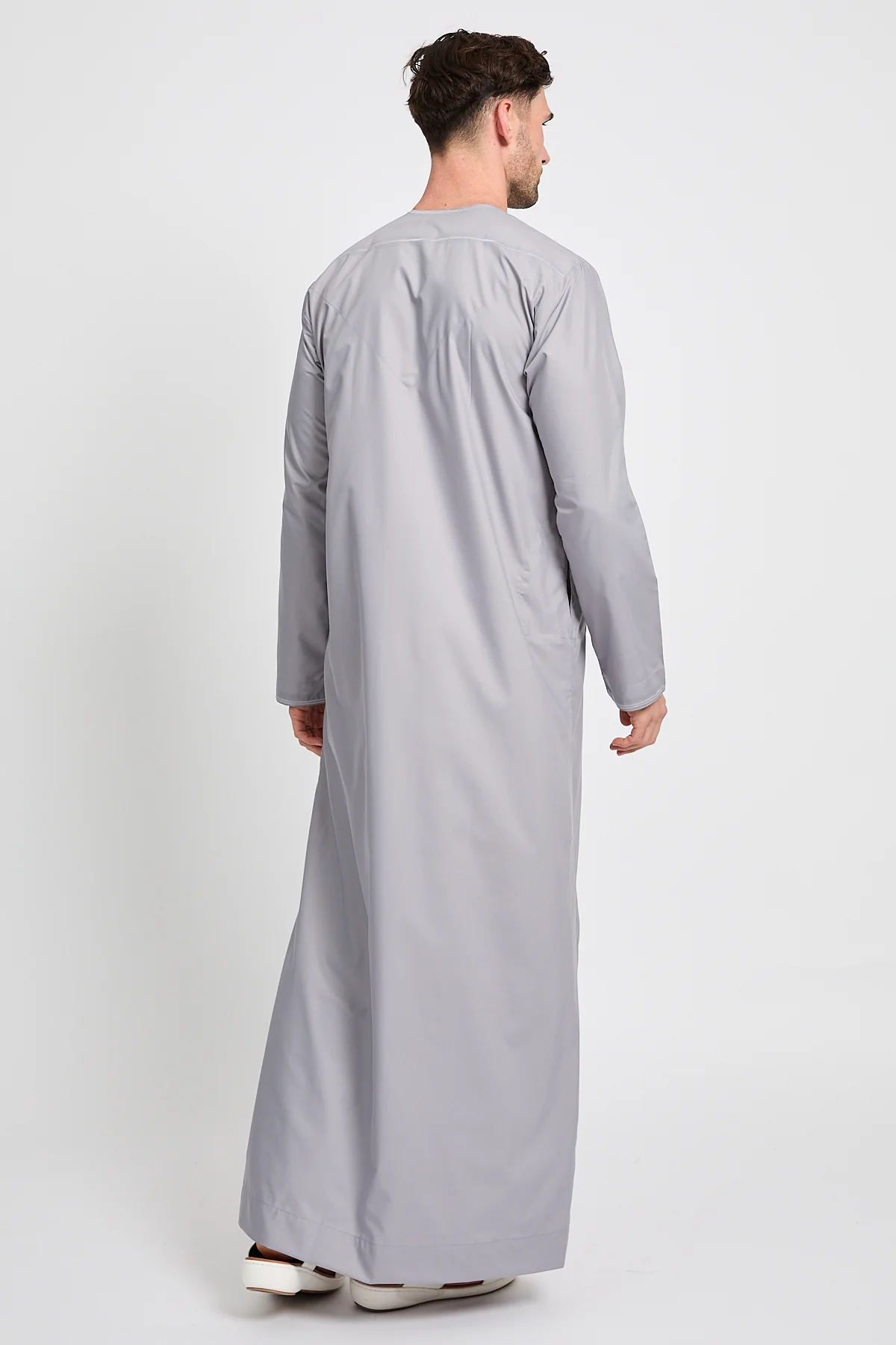 Premium Omani Thobe – Pearl Grey - Image 8