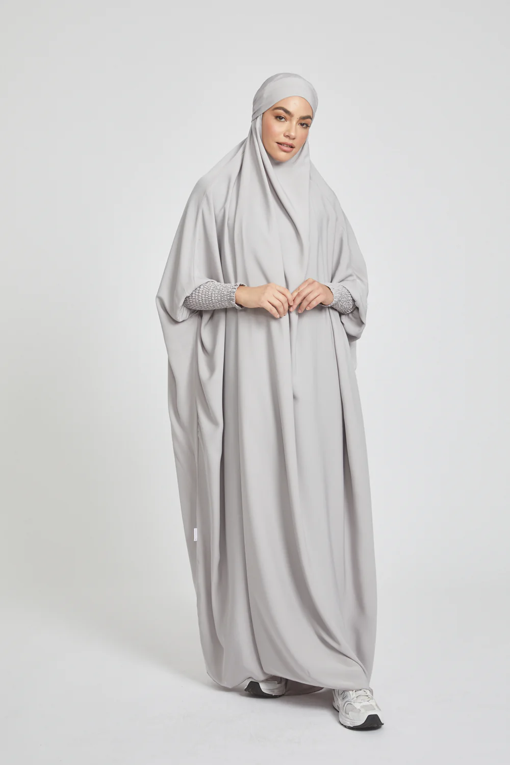 Premium One Piece Full Length Jilbab/ Prayer Abaya - Sand - Image 3