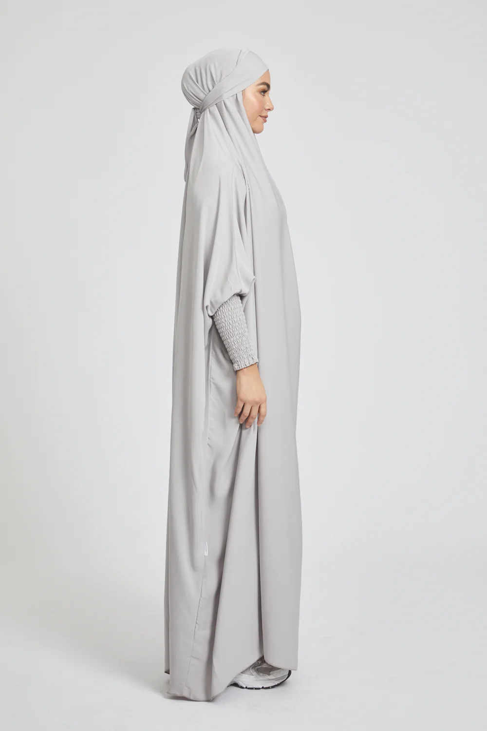 Premium One Piece Full Length Jilbab/ Prayer Abaya - Sand - Image 6