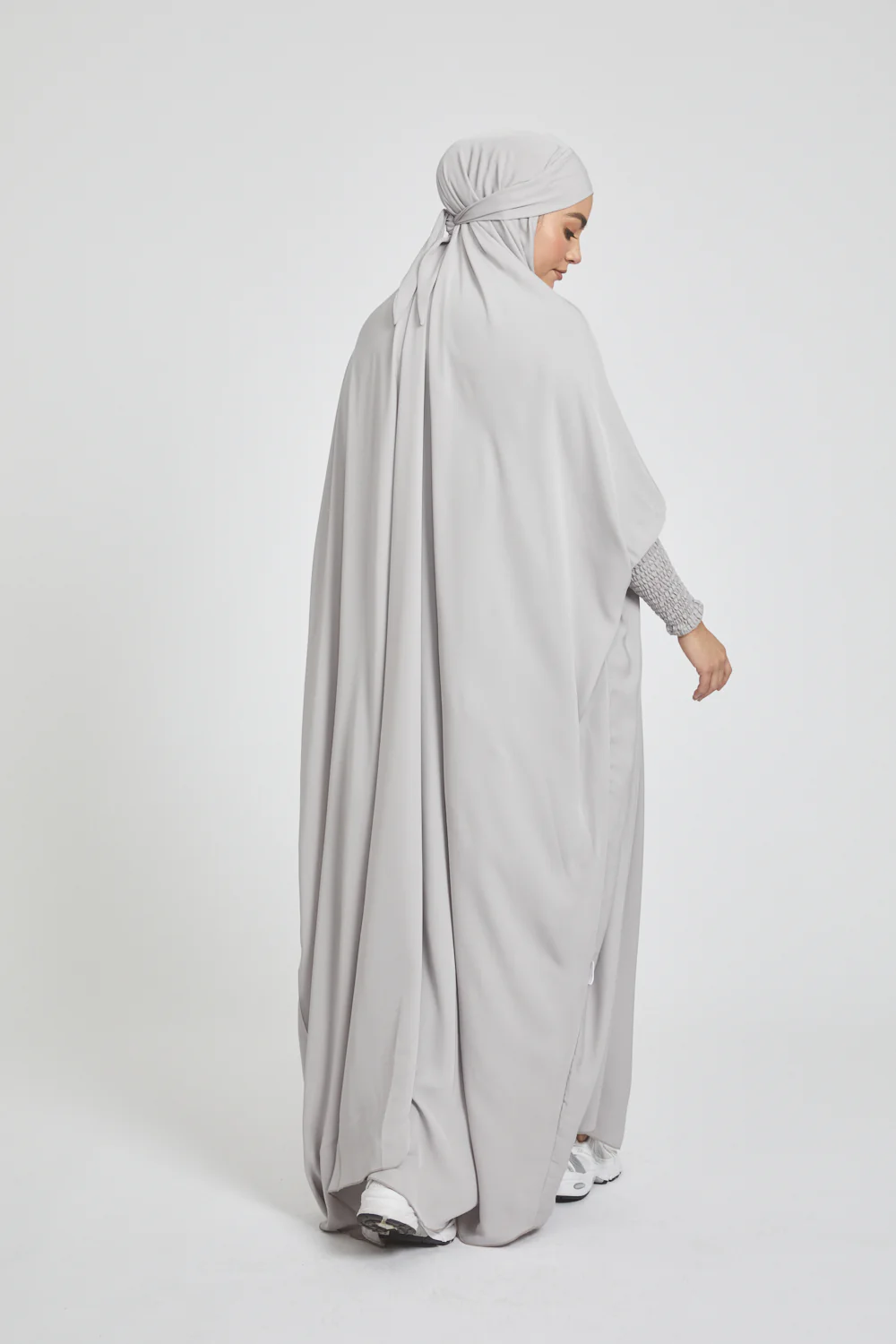 Premium One Piece Full Length Jilbab/ Prayer Abaya - Sand - Image 7