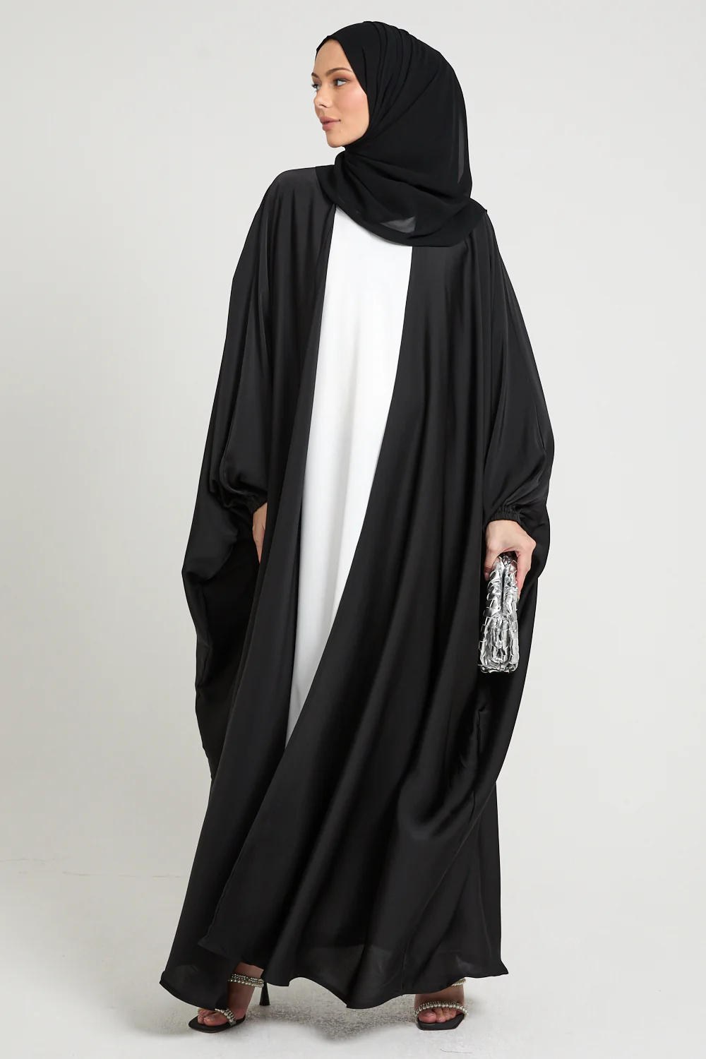 Premium Open Bisht - Black - Image 8