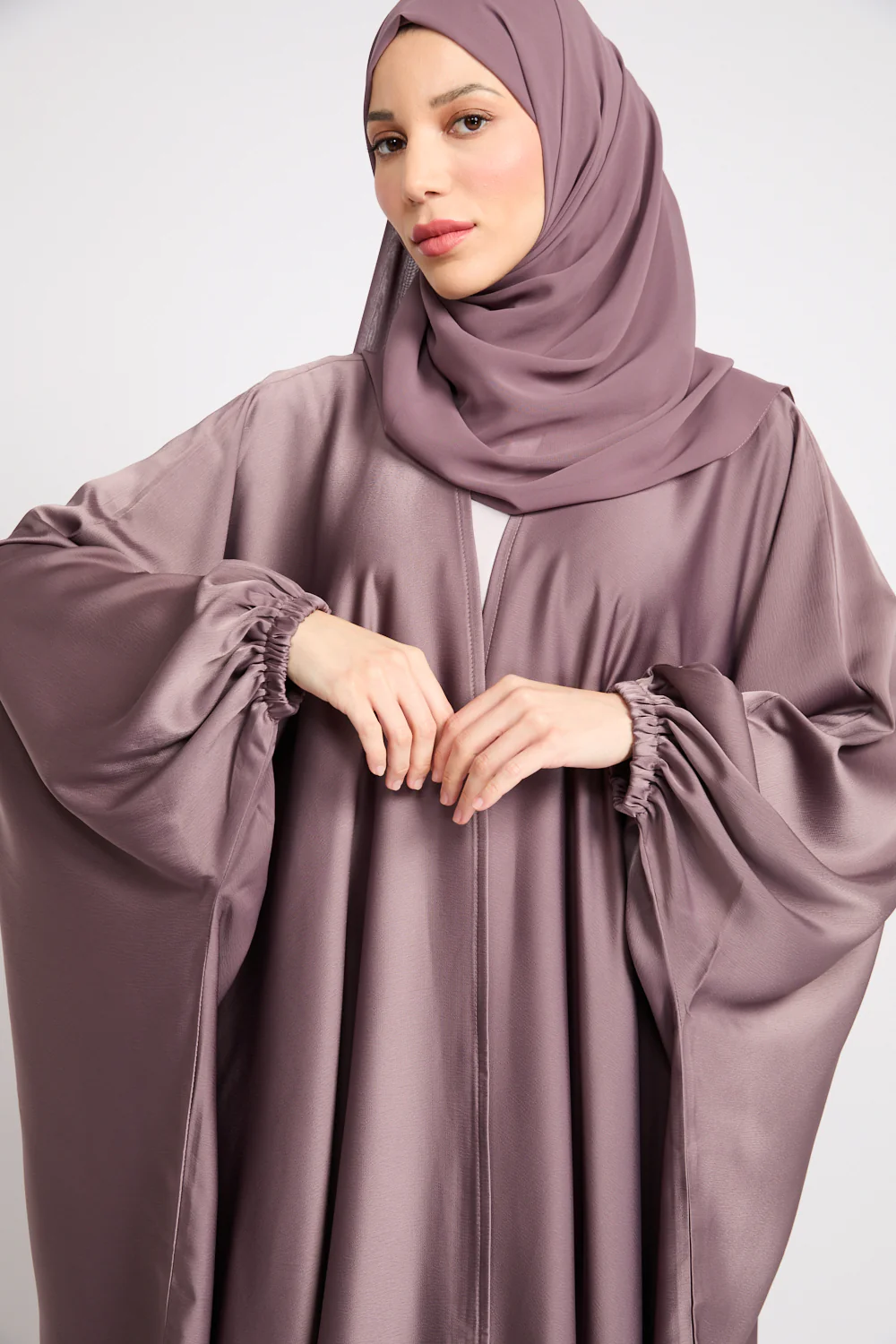 Premium Open Bisht - Dusky Mauve - Image 2