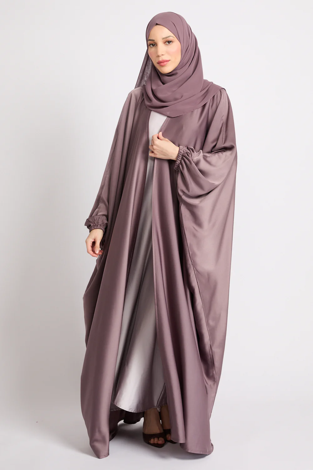 Premium Open Bisht - Dusky Mauve - Image 7