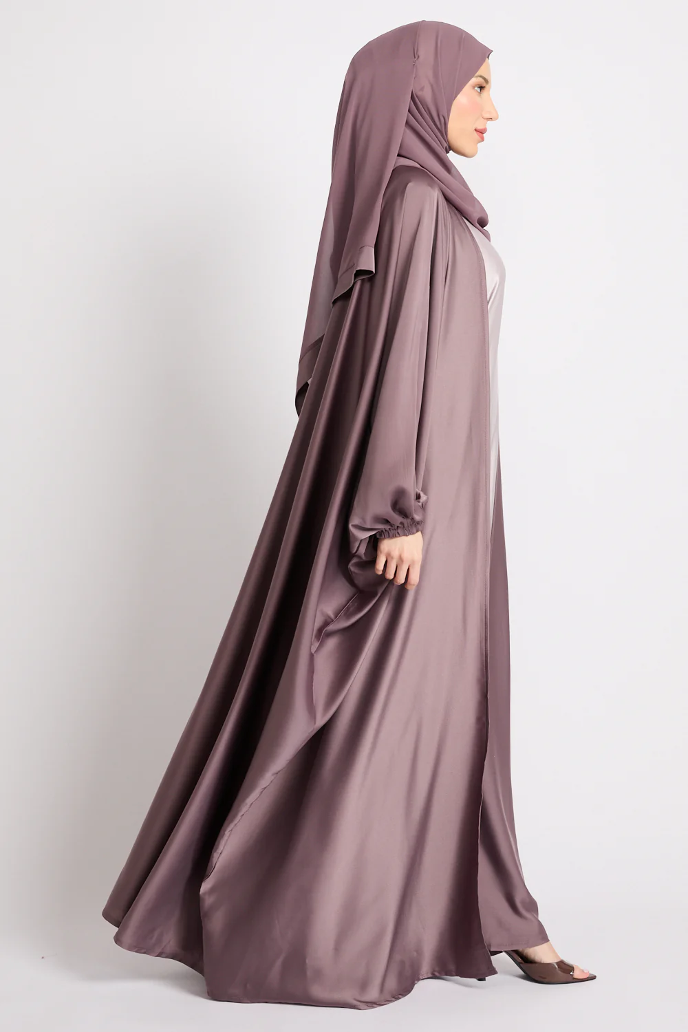Premium Open Bisht - Dusky Mauve - Image 8