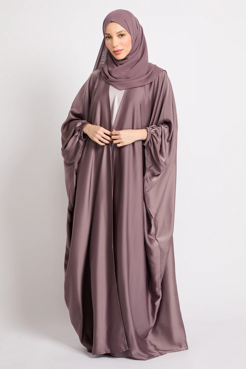 Premium Open Bisht - Dusky Mauve - Image 9