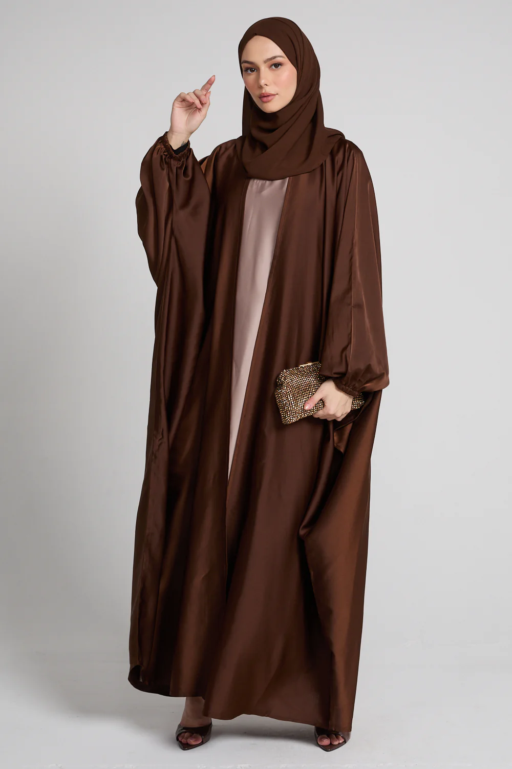 Premium Open Bisht - Mocha Ember - Image 3