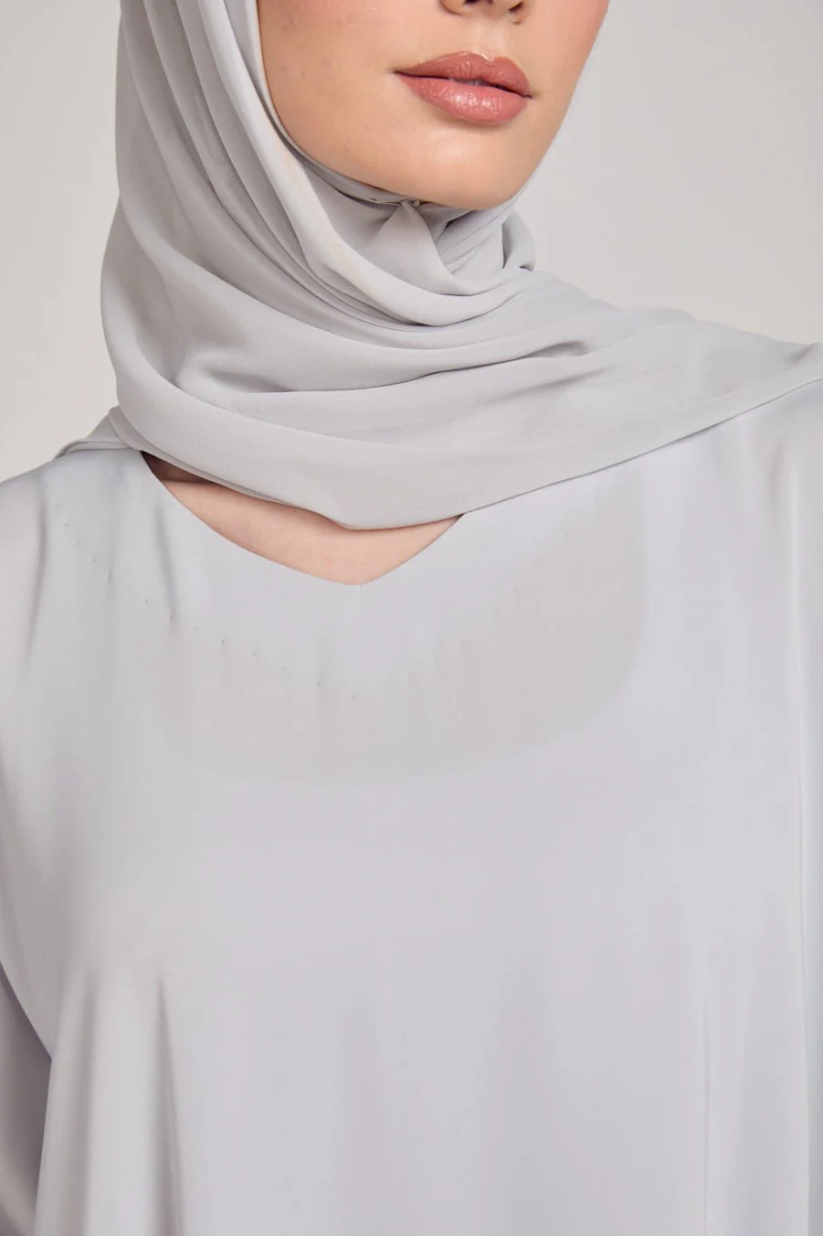 Premium Pearl Grey Nidha Inner Slip Dress - LONG SLEEVE - Image 2