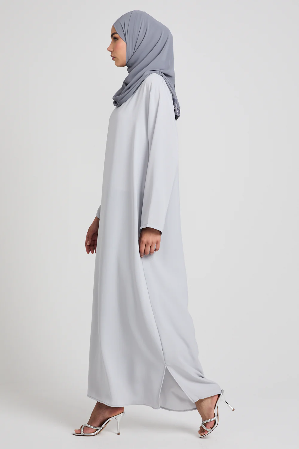 Premium Pearl Grey Nidha Inner Slip Dress - LONG SLEEVE - Image 8