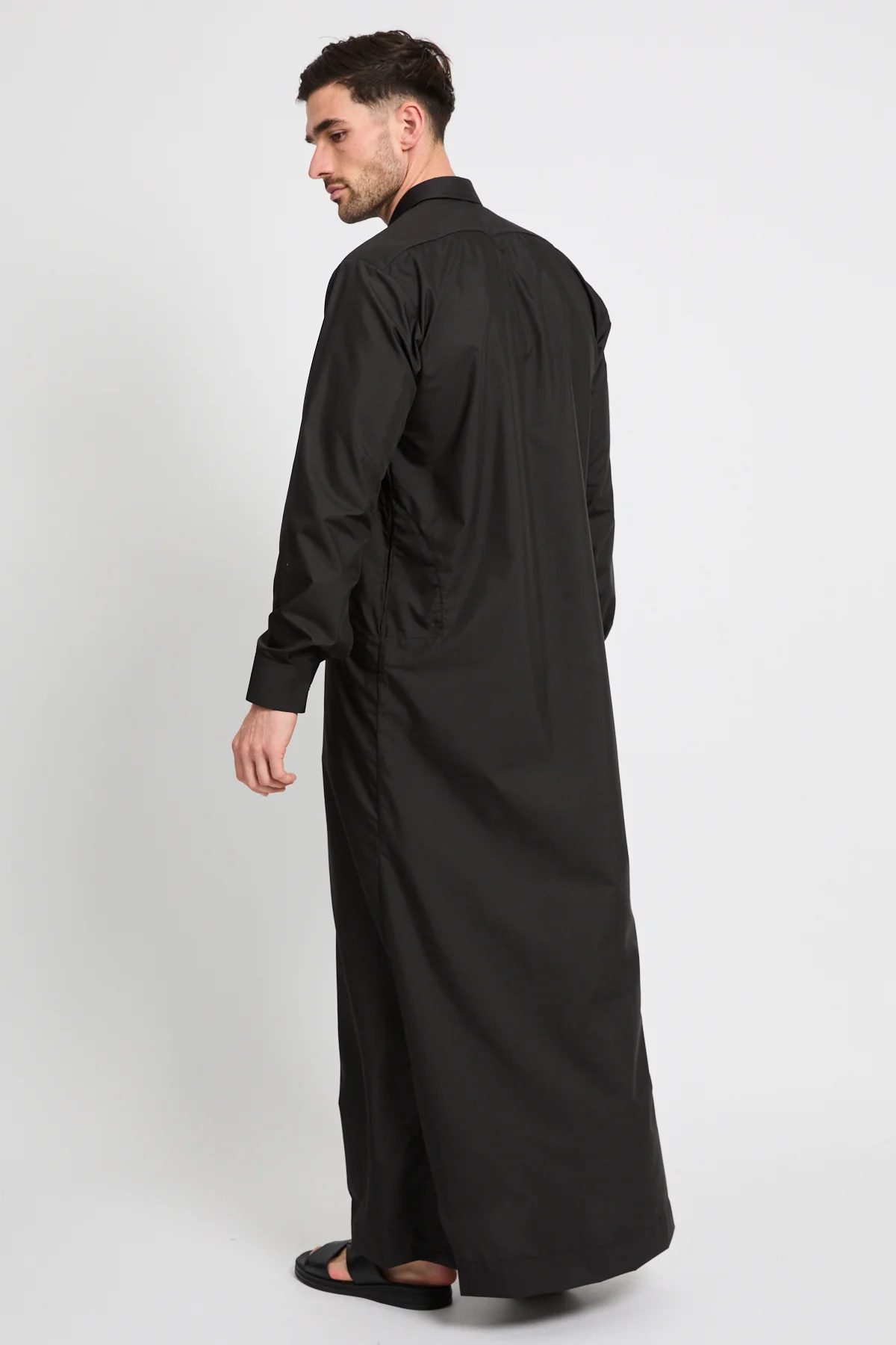 Premium Qatari Thobe - Black - Image 7
