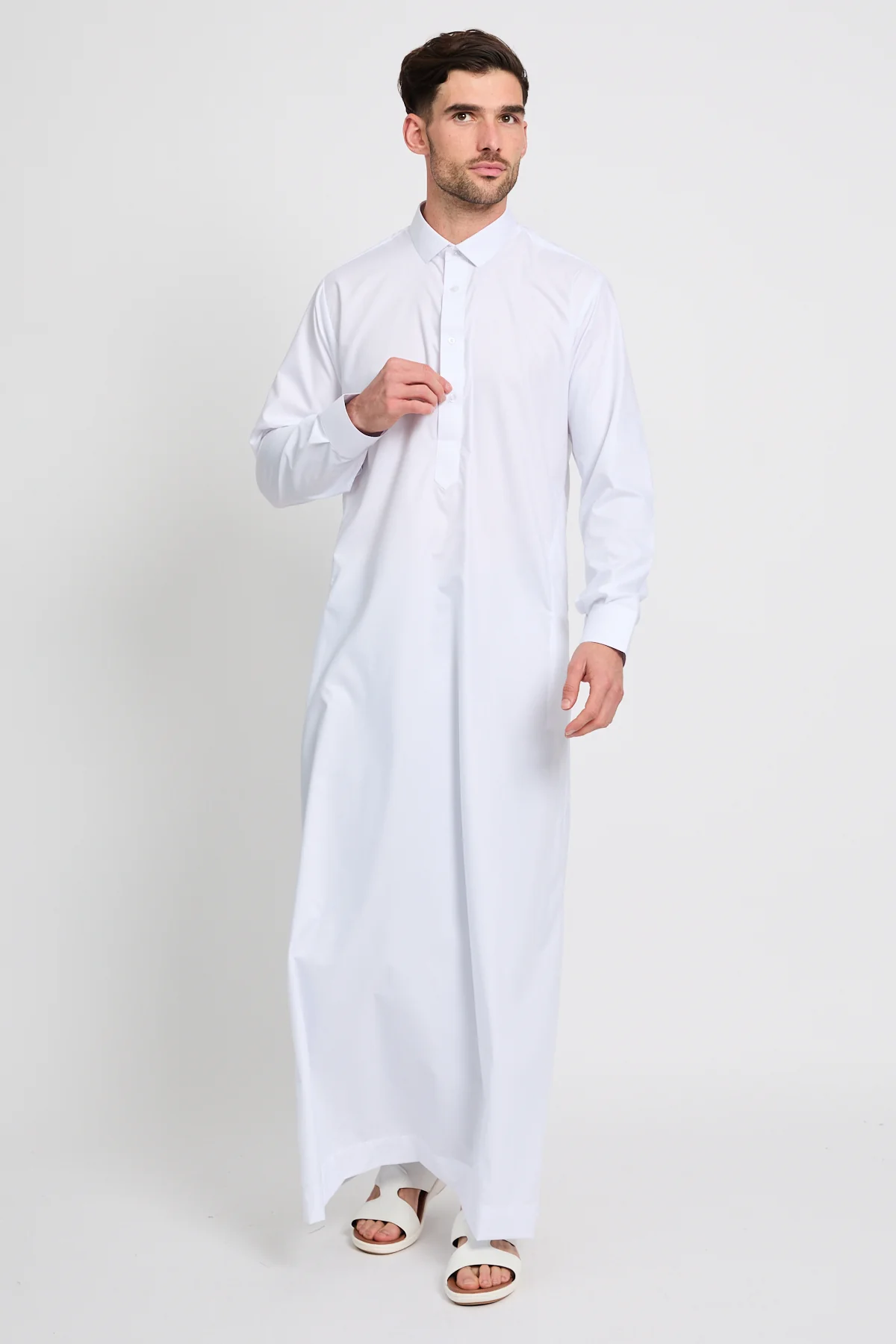 Premium Qatari Thobe - White - Image 5