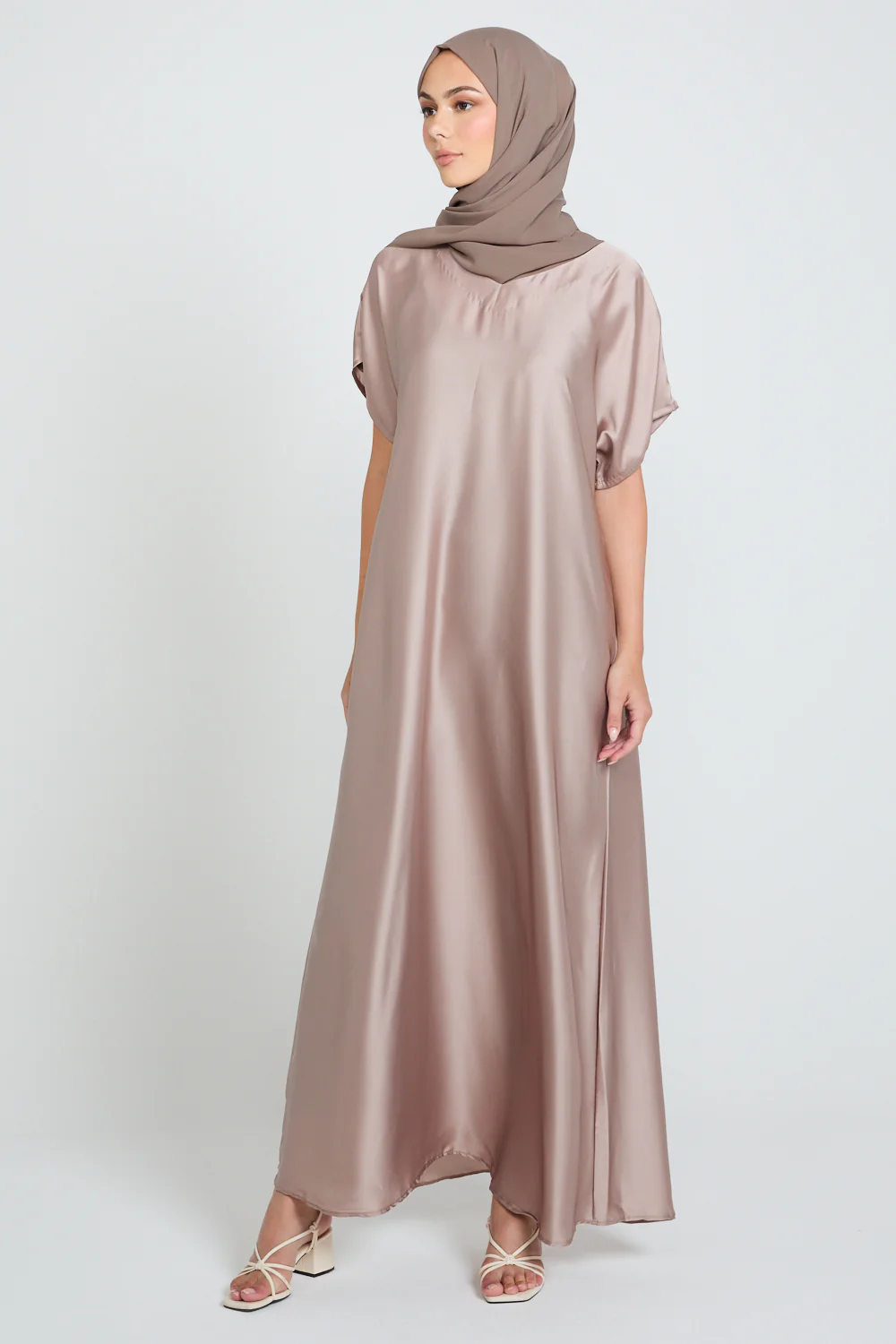 Premium Satin Inner Slip Dress - Desert Honey