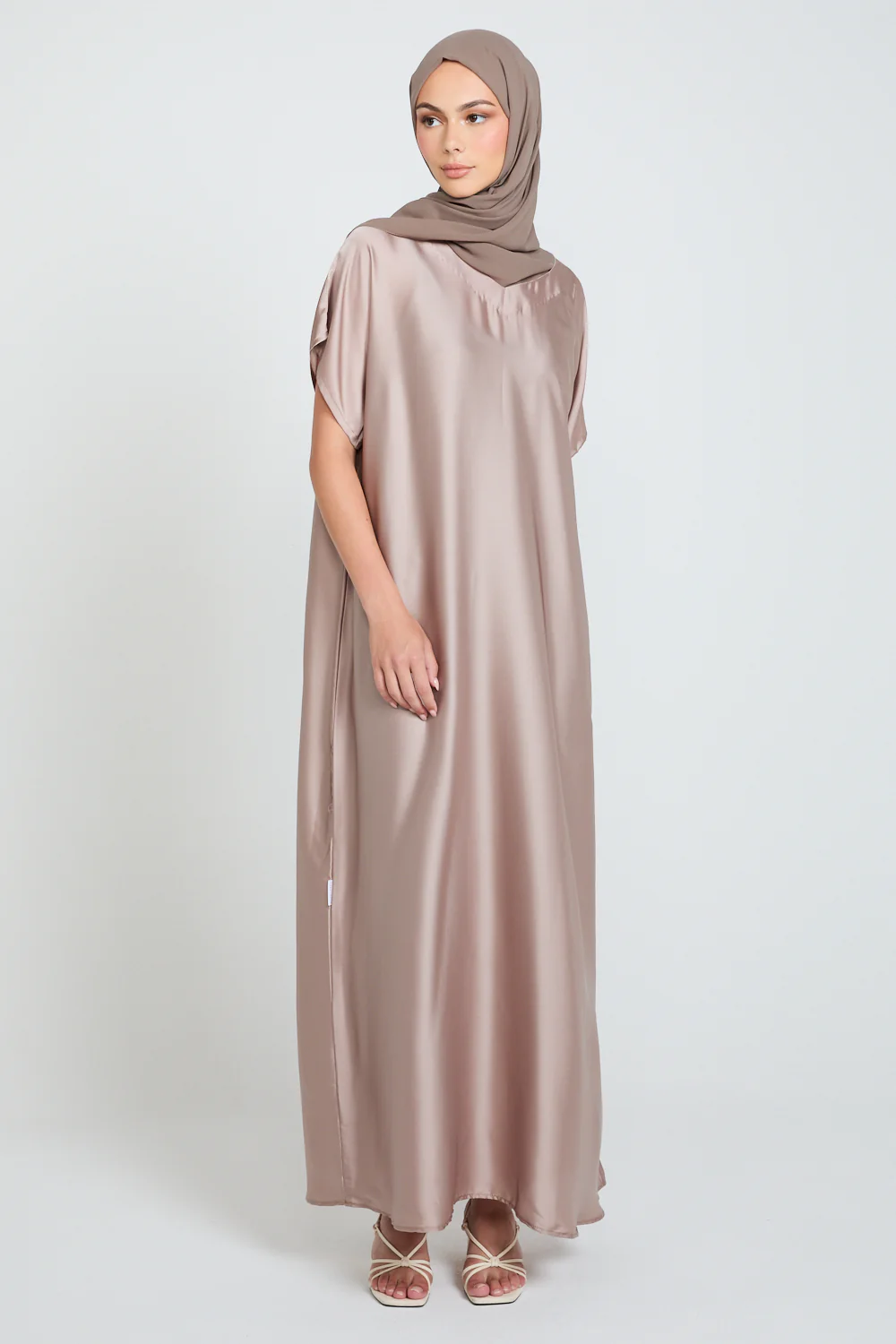 Premium Satin Inner Slip Dress - Desert Honey - Image 3