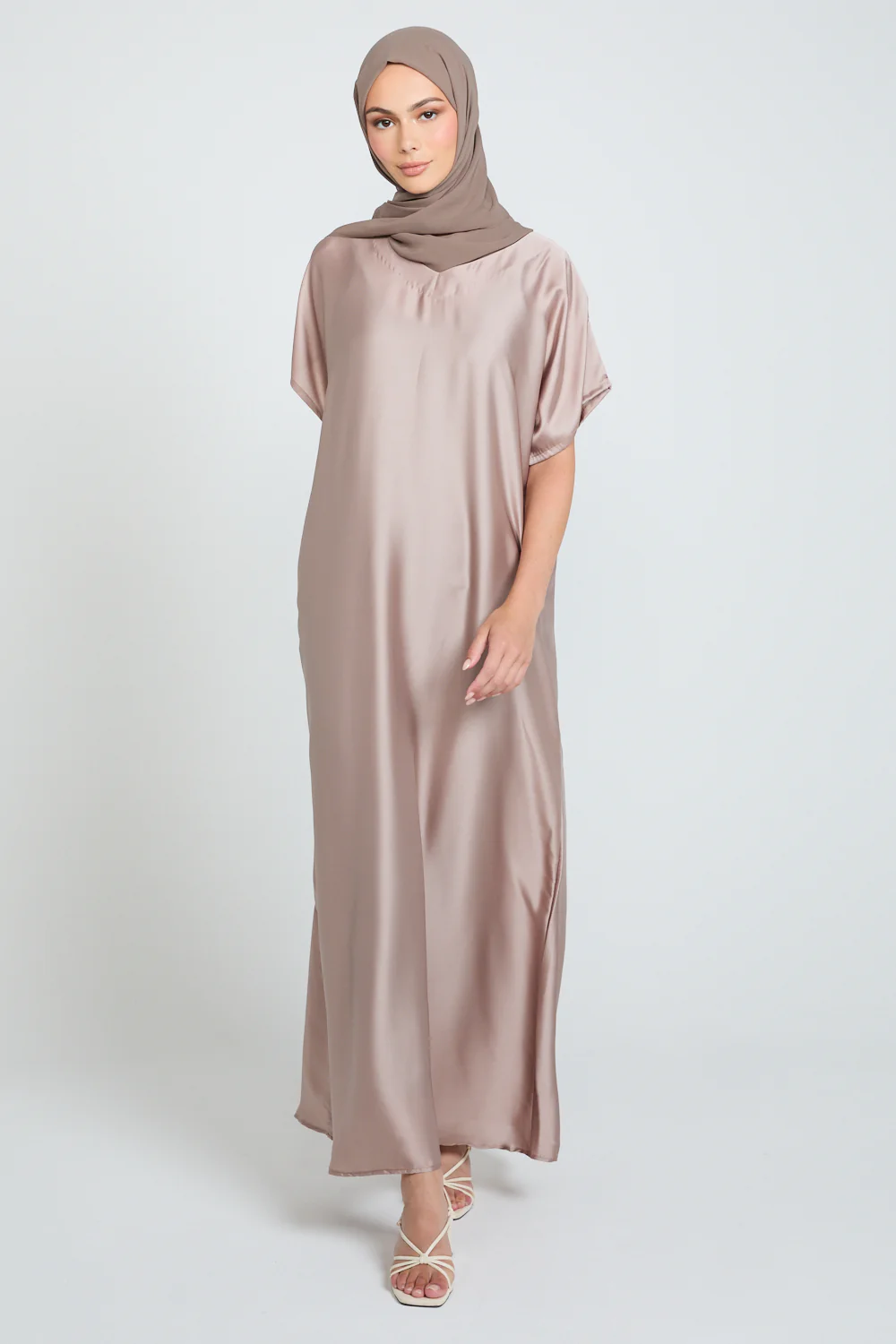Premium Satin Inner Slip Dress - Desert Honey - Image 5