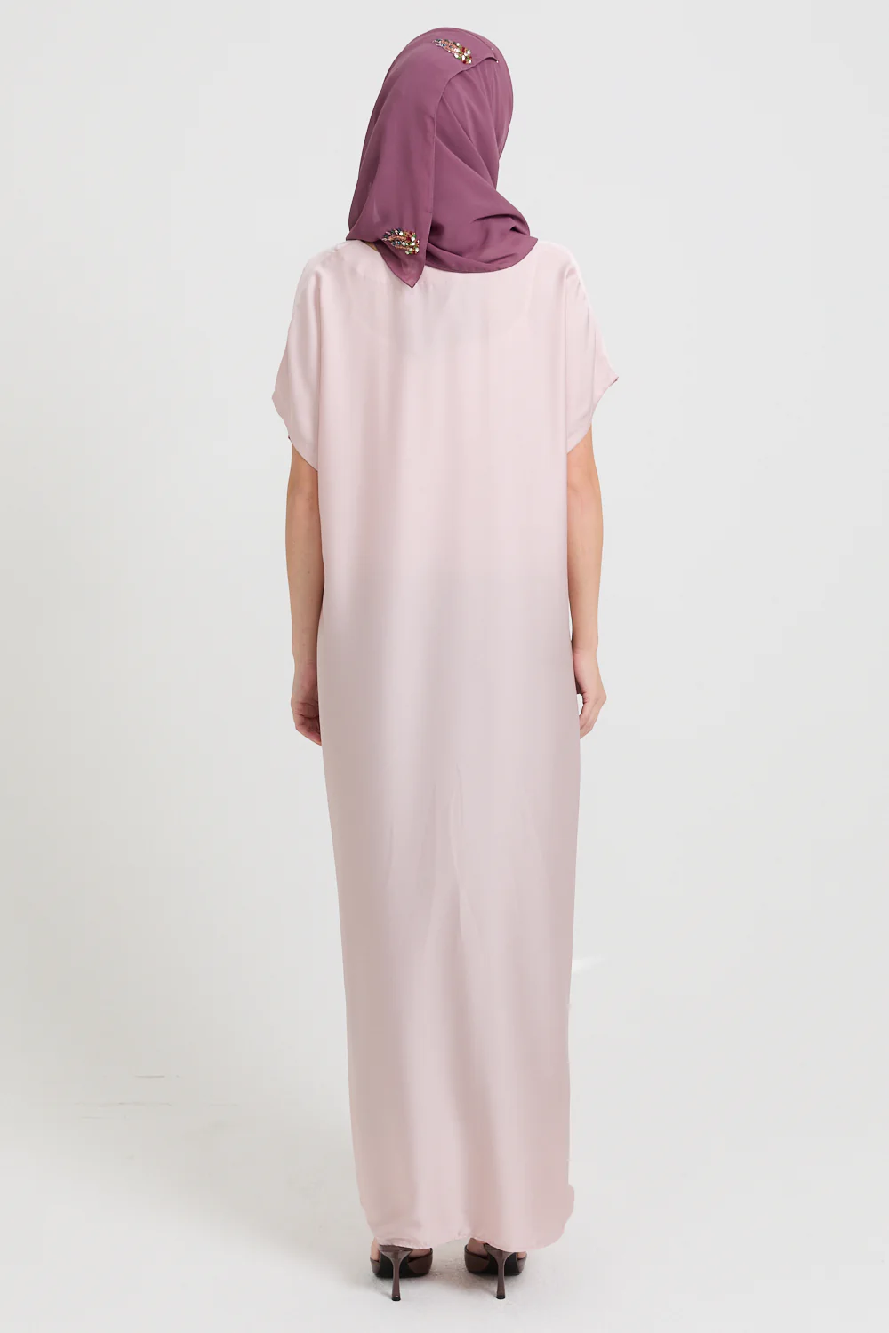 Premium Satin Inner Slip Dress - Dusky Blush - Image 4