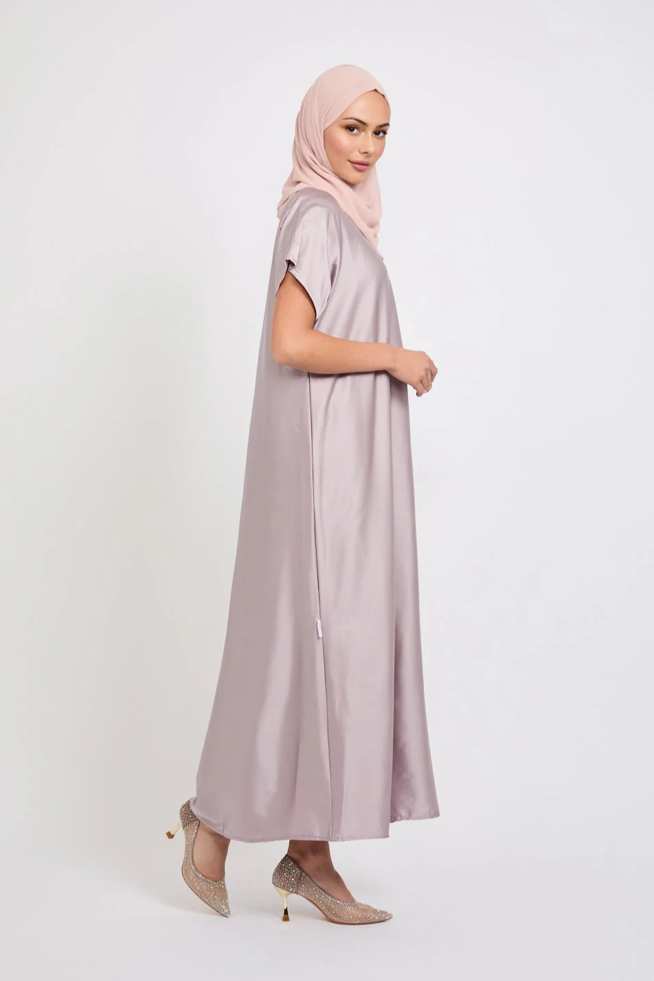 Premium Satin Inner Slip Dress - English Rose - Image 6
