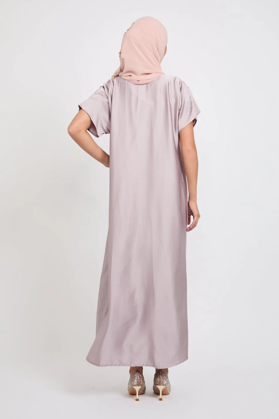 Premium Satin Inner Slip Dress - English Rose - Image 7