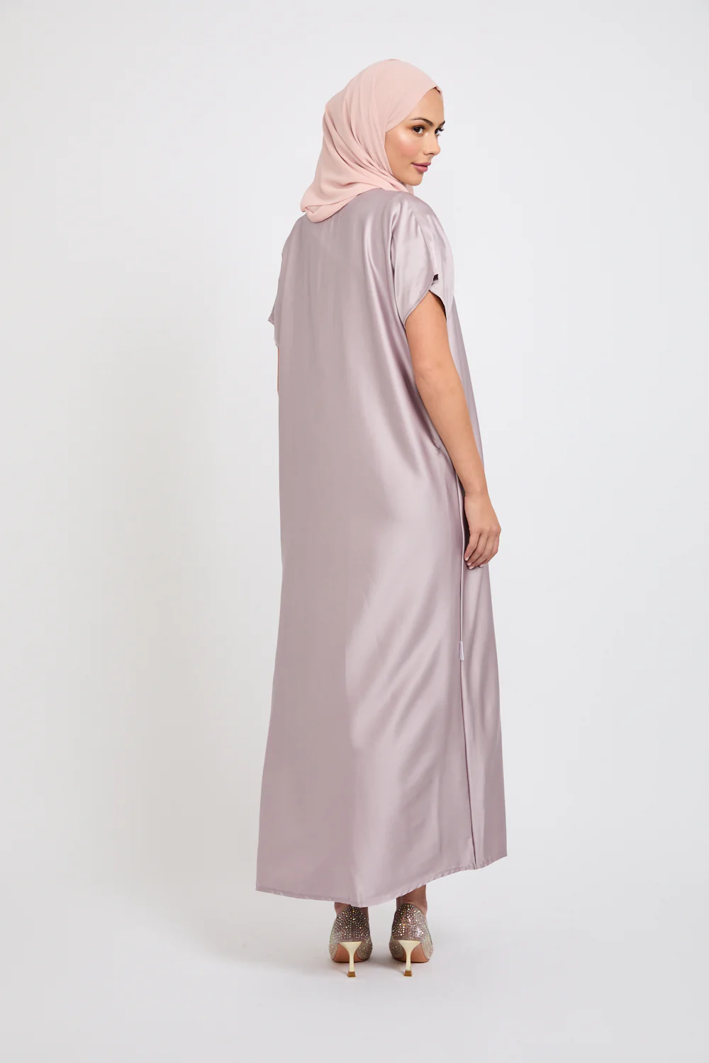 Premium Satin Inner Slip Dress - English Rose - Image 8
