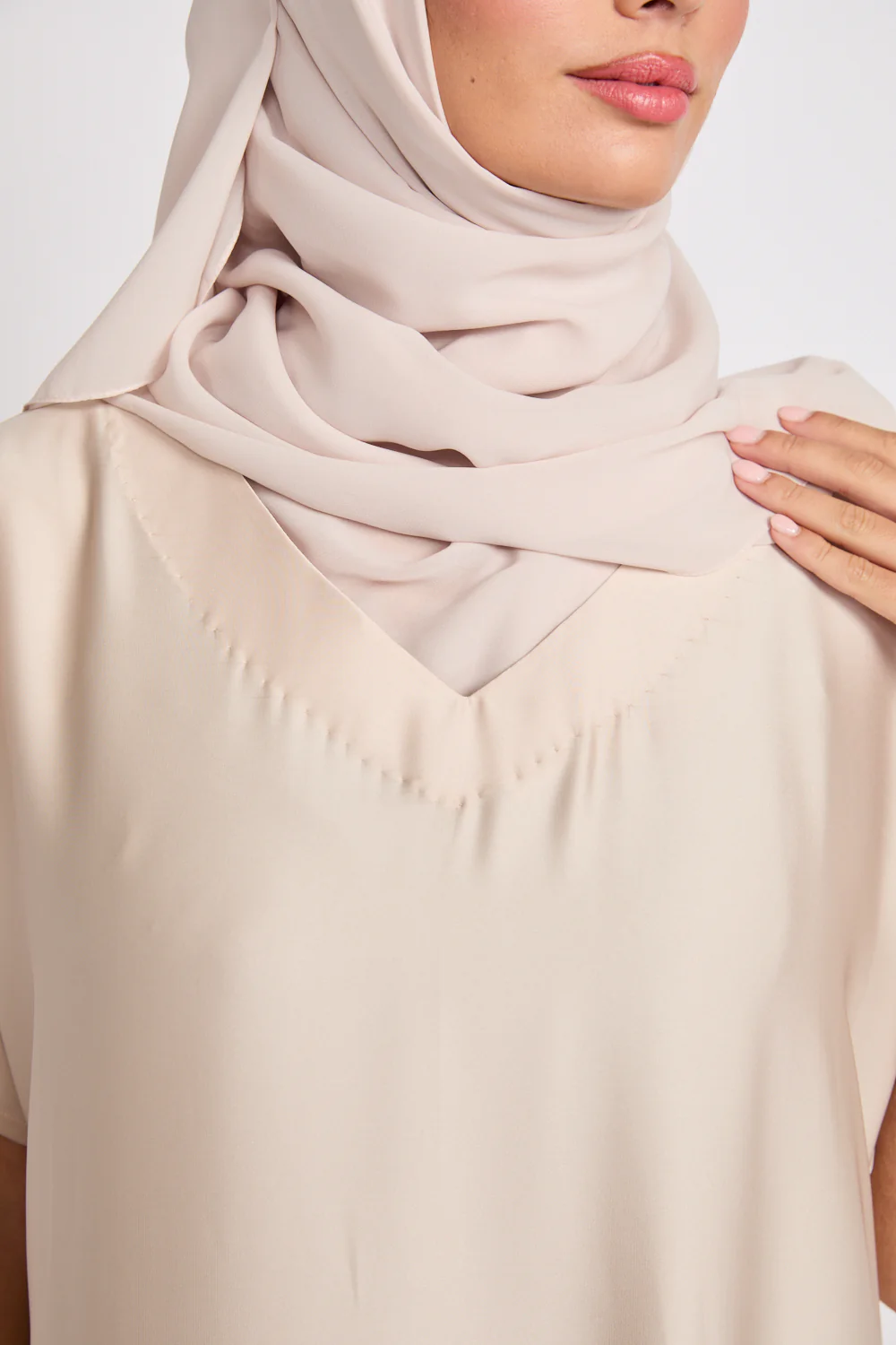 Premium Satin Inner Slip Dress - Moonlit Pearl - Image 2