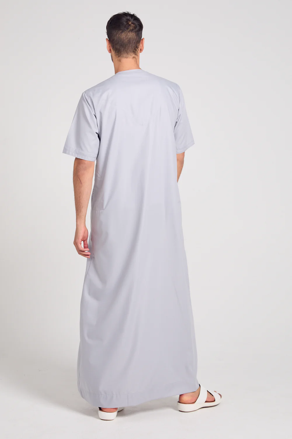 Premium Short Sleeve Emirati Thobe - Arctic Ice - Image 6