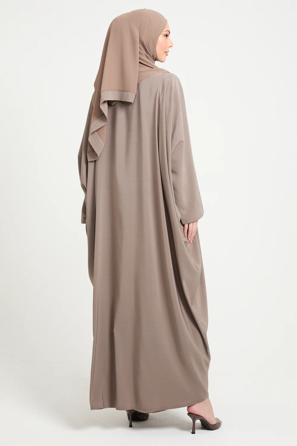 Premium Soft Textured Open Bisht - Mink Sand - Image 6