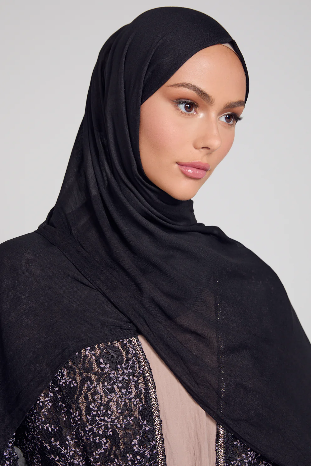 Premium Viscose Hijab - Black - Image 2