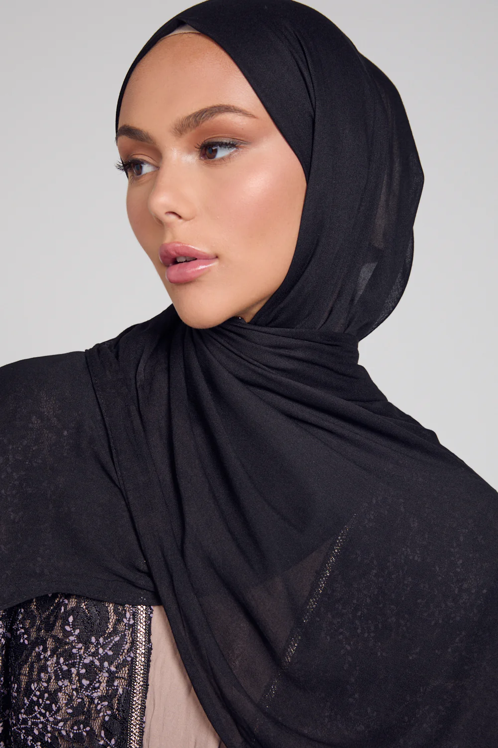 Premium Viscose Hijab - Black - Image 3