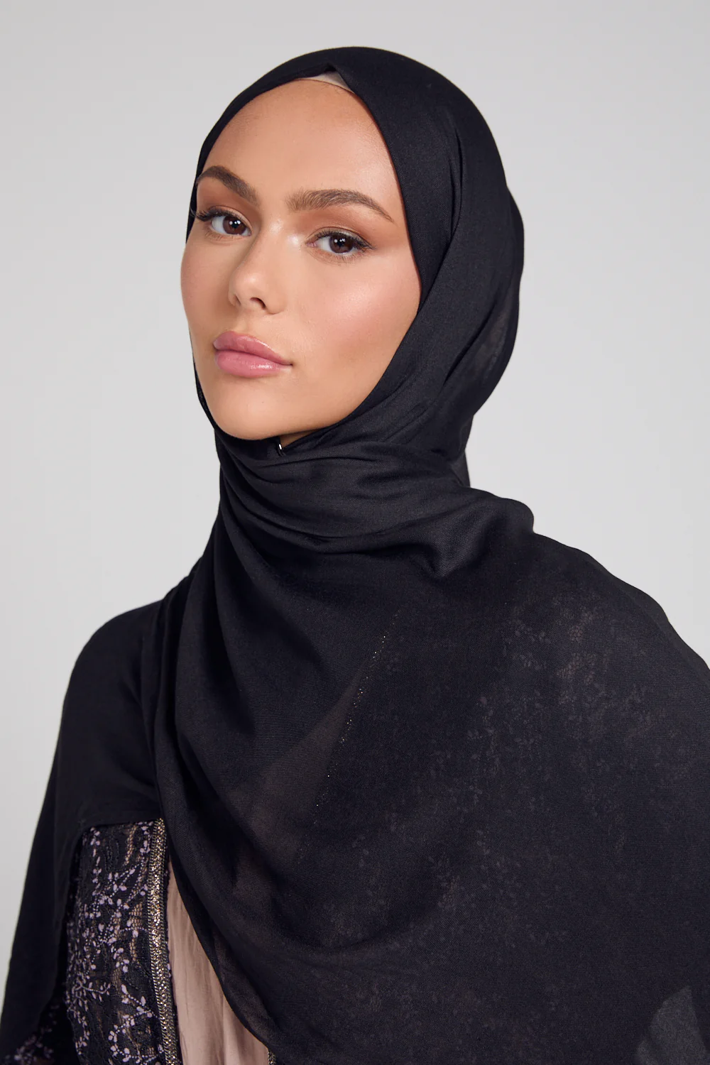 Premium Viscose Hijab - Black - Image 4