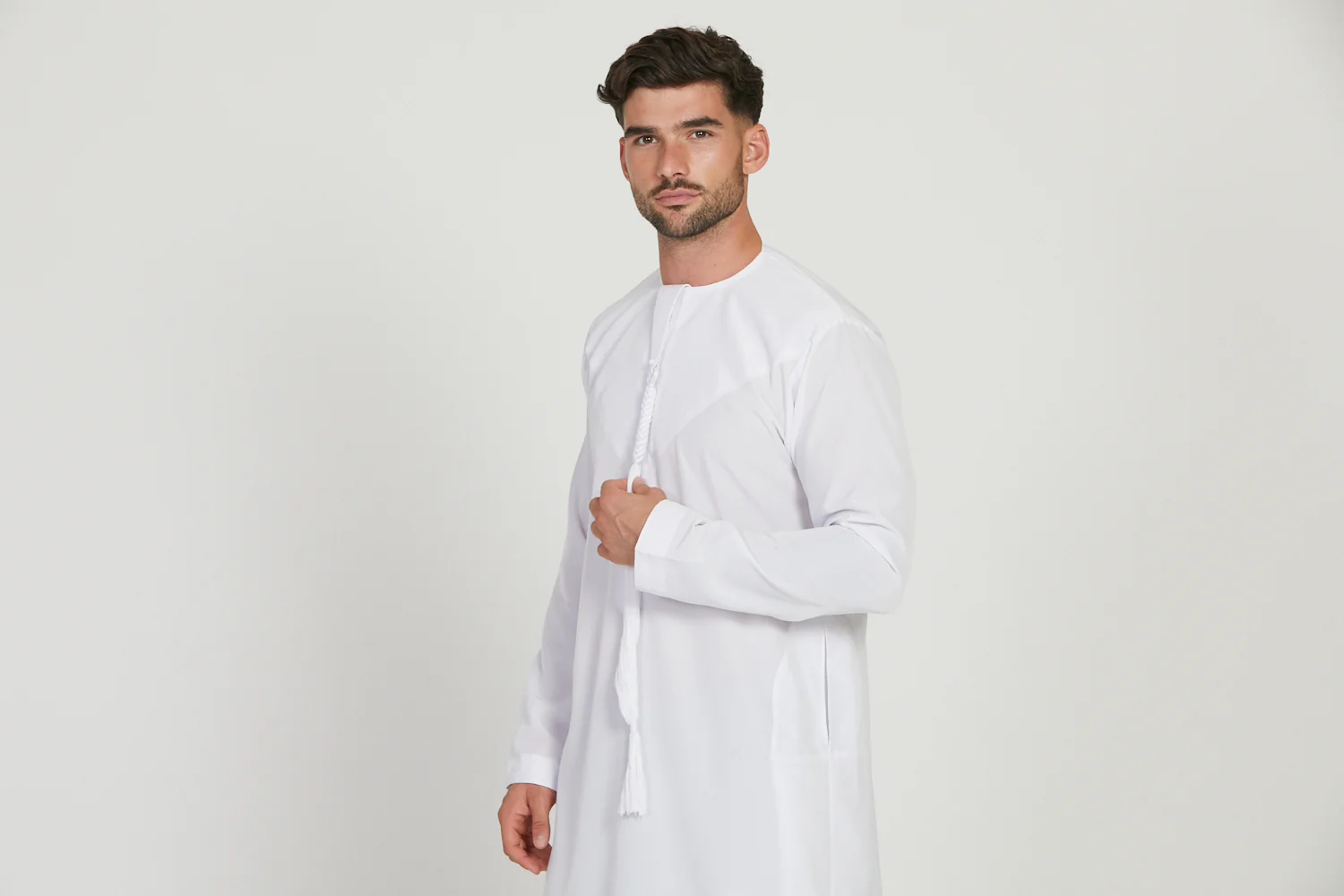 Royal Emirati Thobe - White - Image 10
