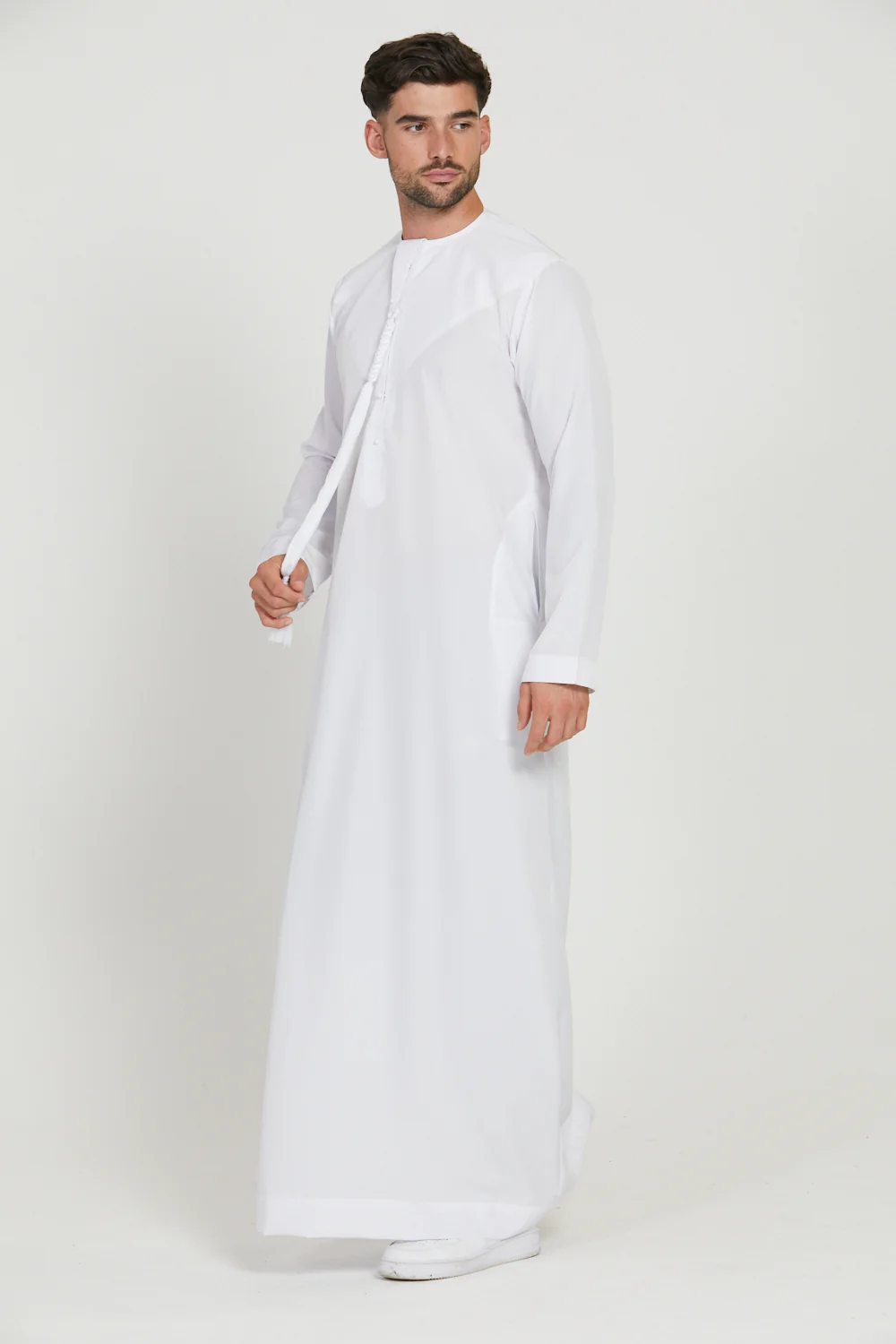 Royal Emirati Thobe - White - Image 3