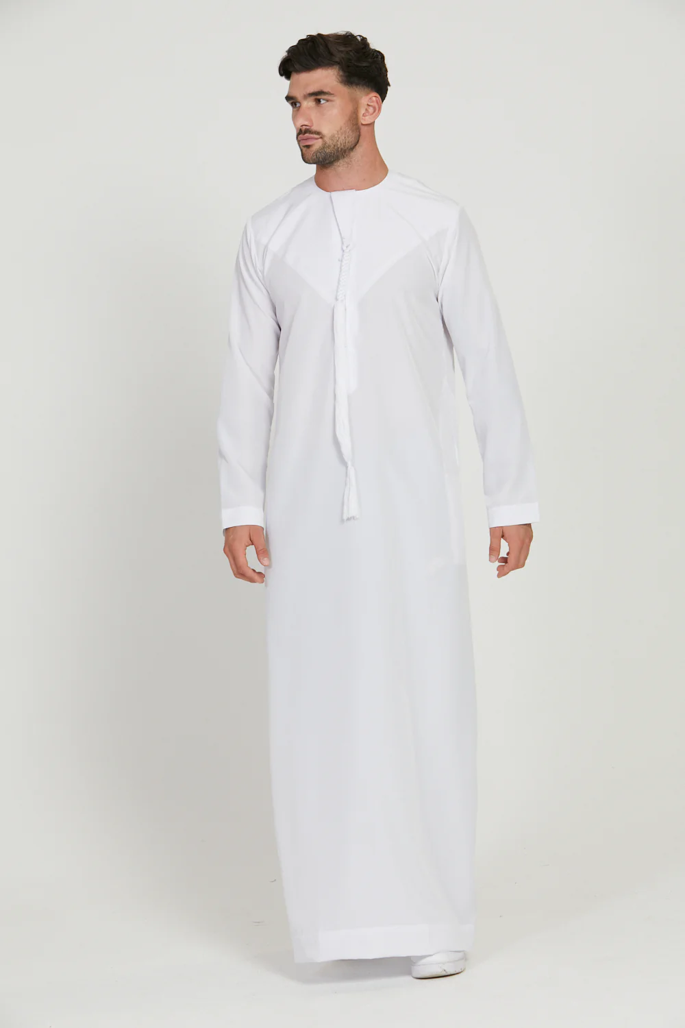 Royal Emirati Thobe - White - Image 5